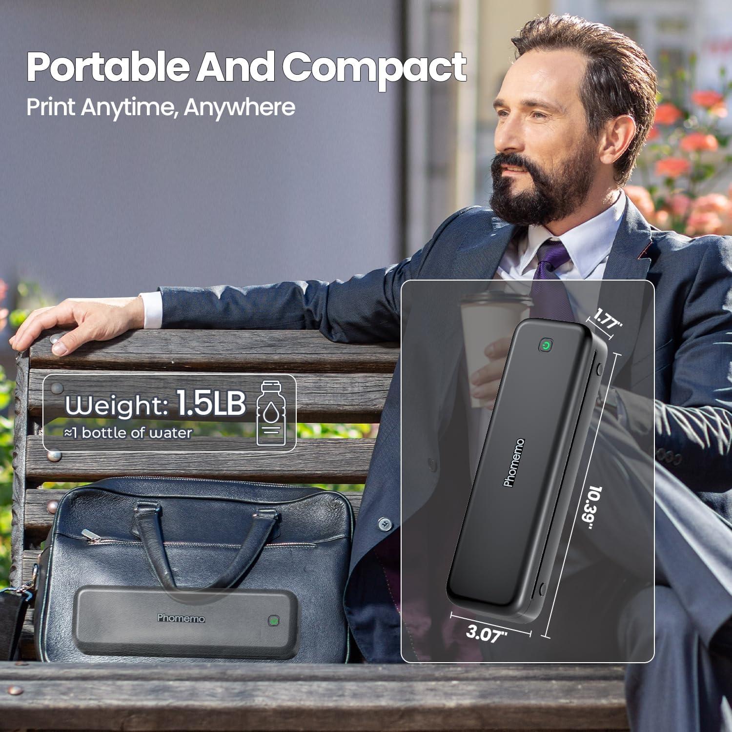 Impresora Portátil Phomemo M834 Inalámbrica 300 dpi A4