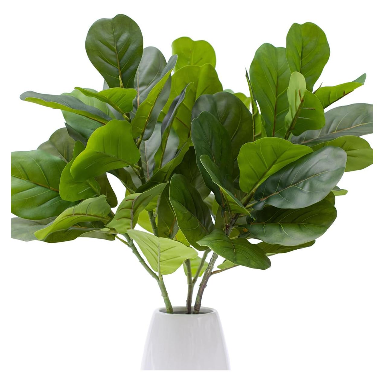 3 Ramas Artificiales Heleze Ficus Lyrata 85 cm Verde Decoración