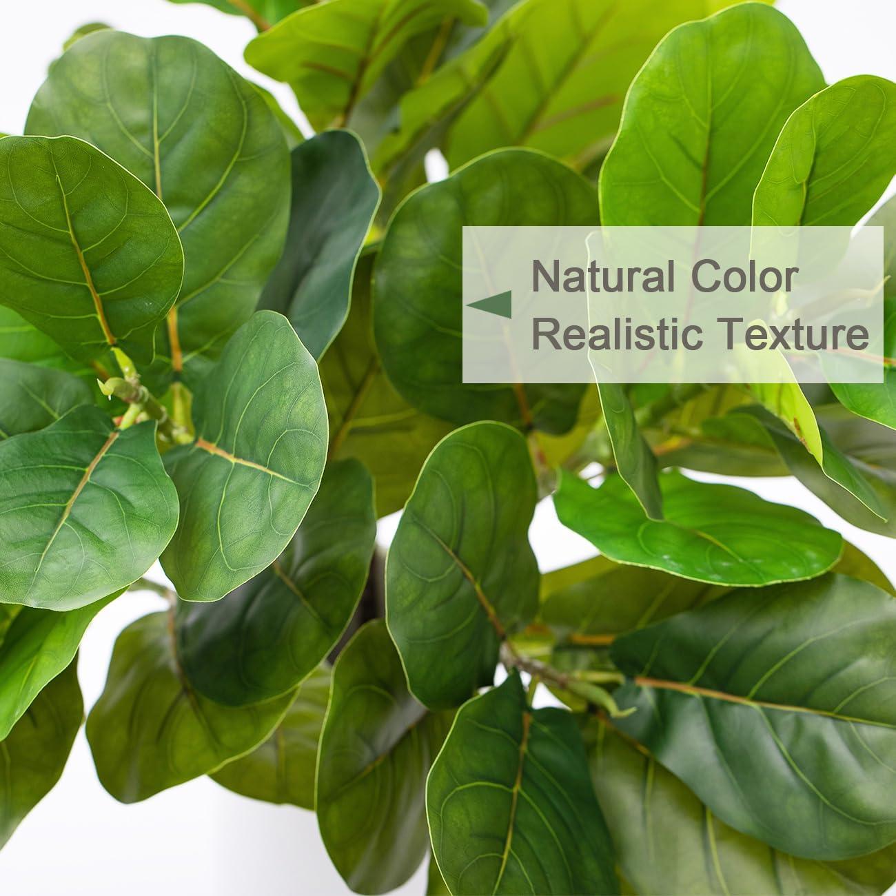 3 Ramas Artificiales Heleze Ficus Lyrata 85 cm Verde Decoración