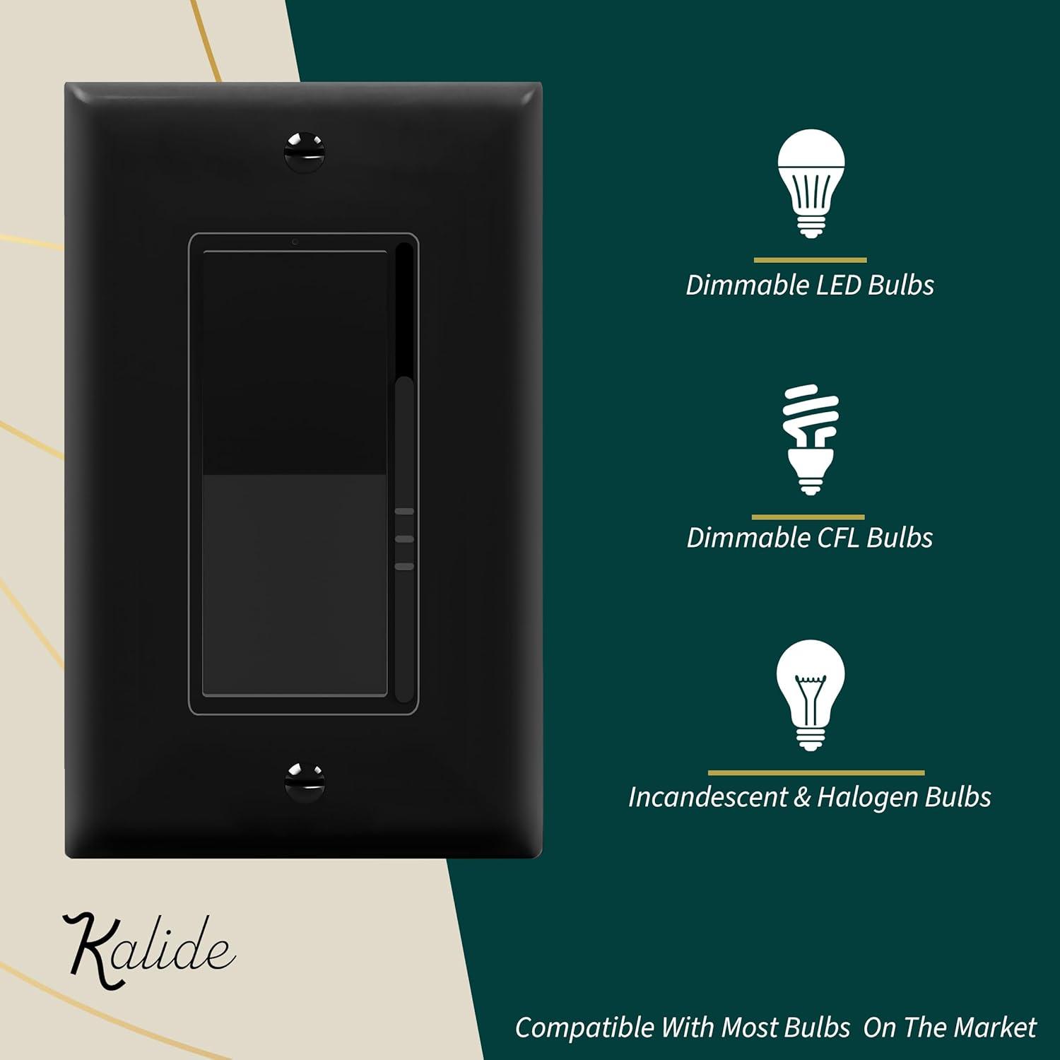 Interruptor Regulador de Luz LED Kalide Top Greener Negro 300W