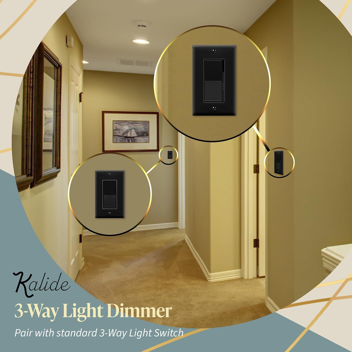 Interruptor Regulador de Luz LED Kalide Top Greener Negro 300W