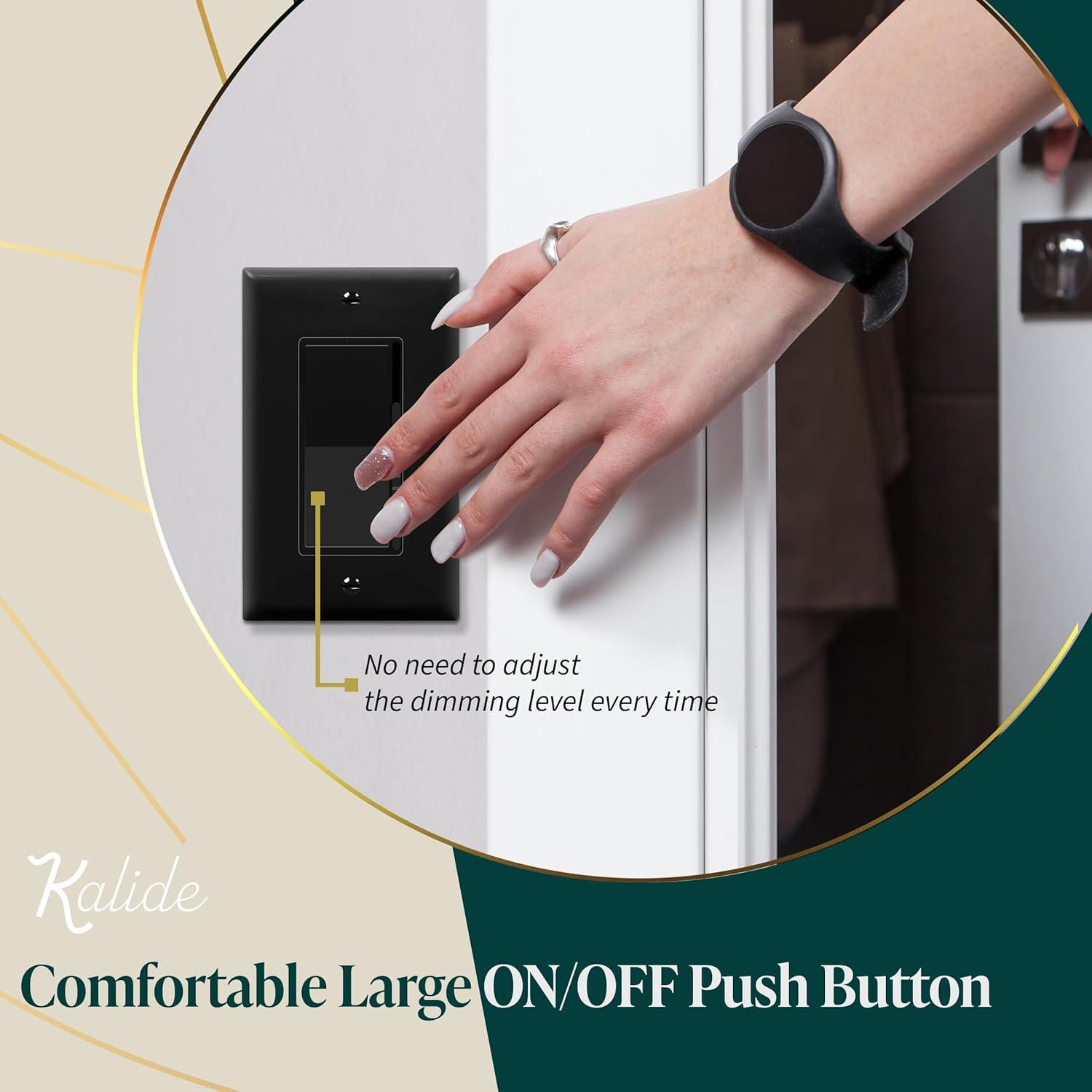 Interruptor Regulador de Luz LED Kalide Top Greener Negro 300W