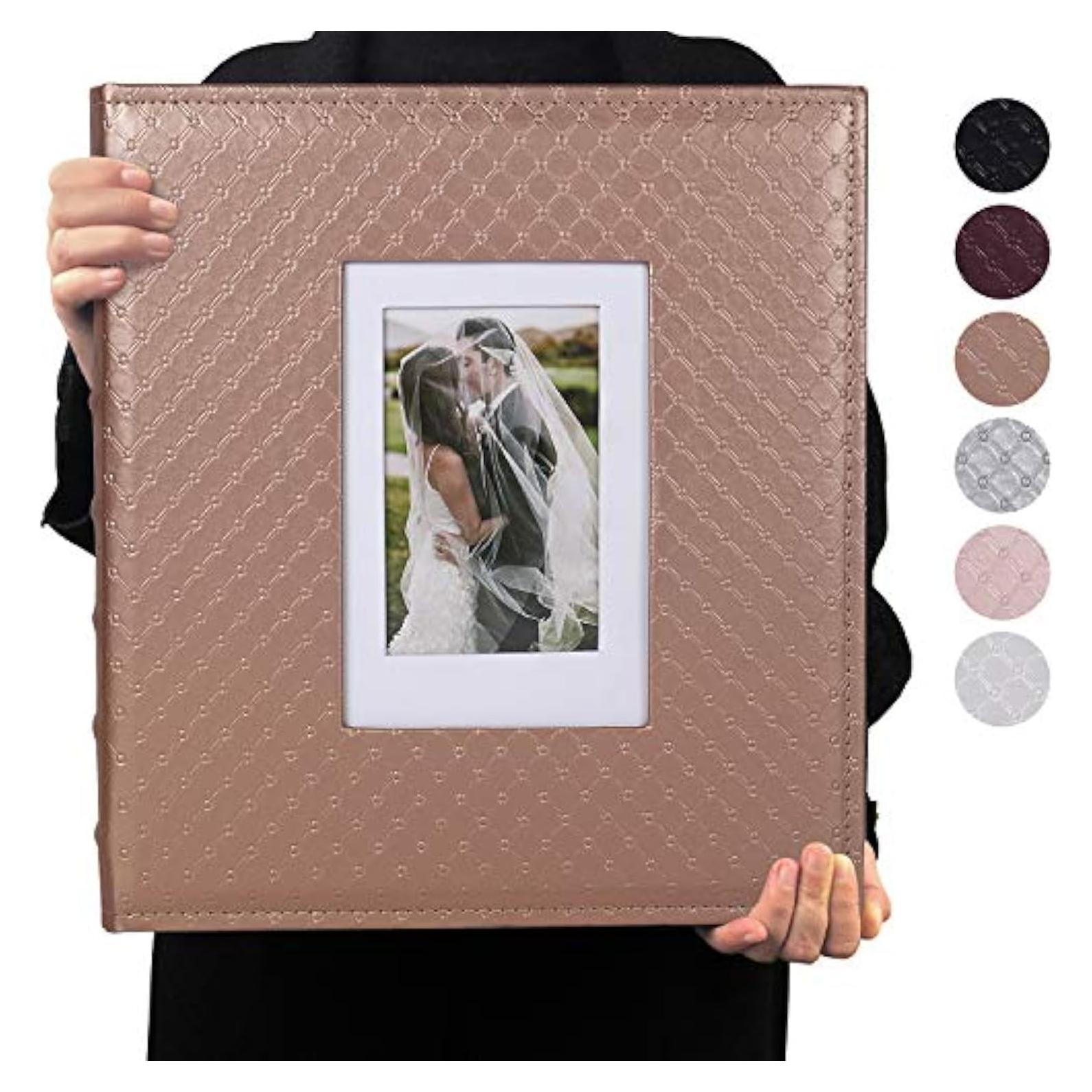 Álbum de Fotos RECUTMS 600 Fotos 4x6 Cuero Marrón 34.5x33.5 cm