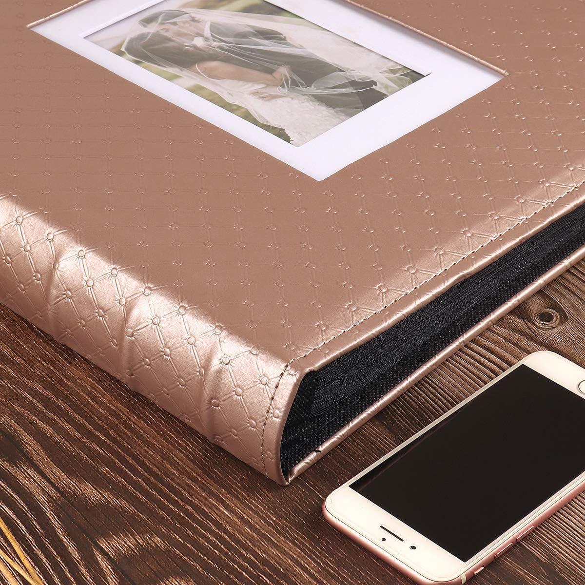 Álbum de Fotos RECUTMS 600 Fotos 4x6 Cuero Marrón 34.5x33.5 cm