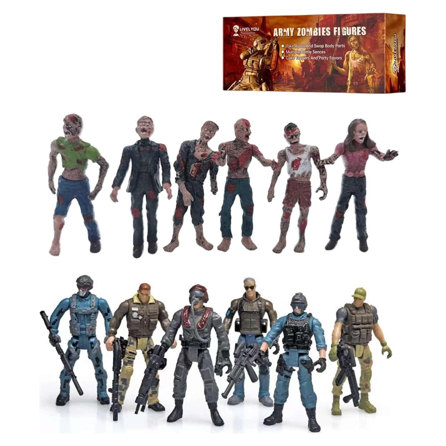 Figuras de Acción Soldados y Zombis IMIREUXY 12PCS