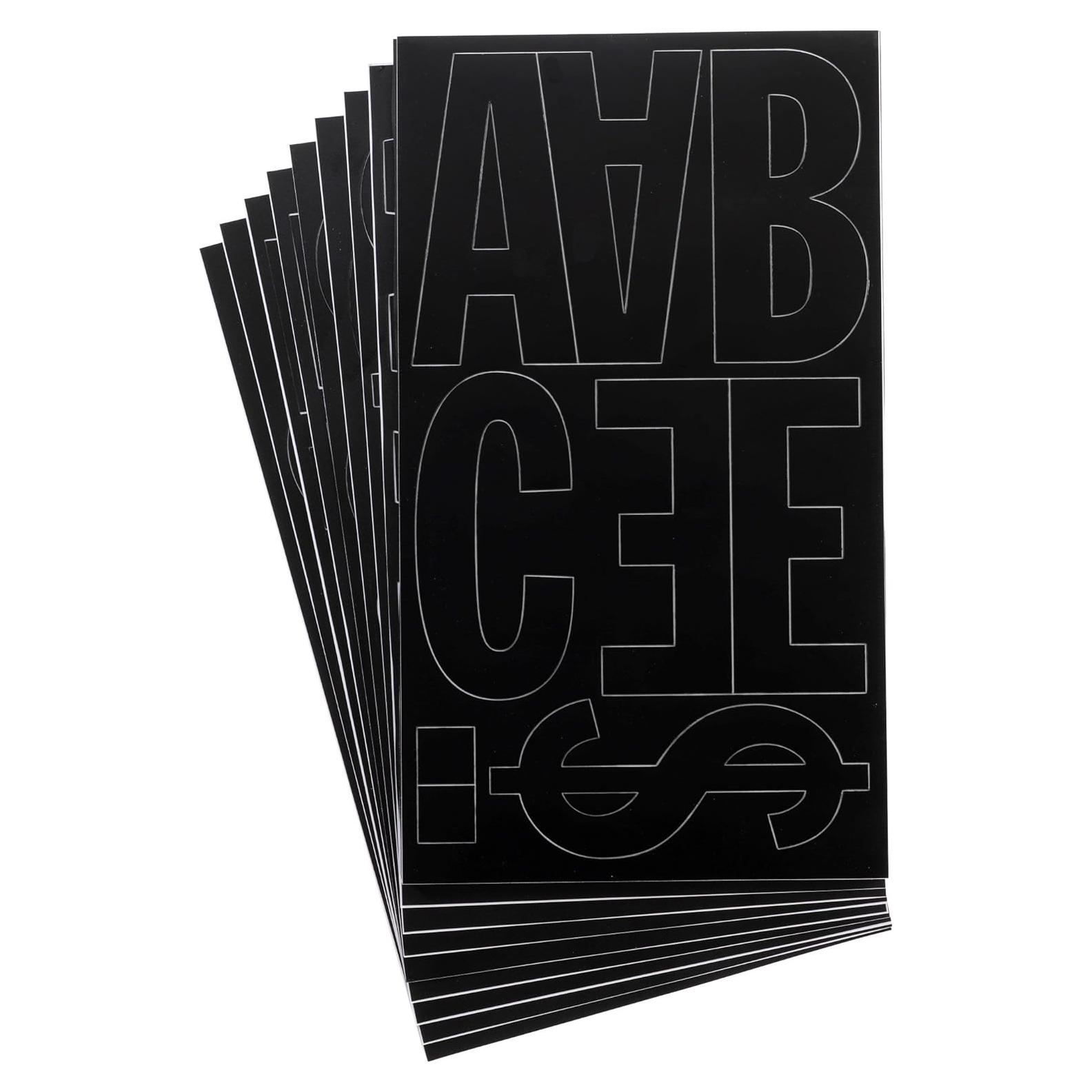 Letras de Vinilo Permanentes Westcott 10.16 cm Negro 15854