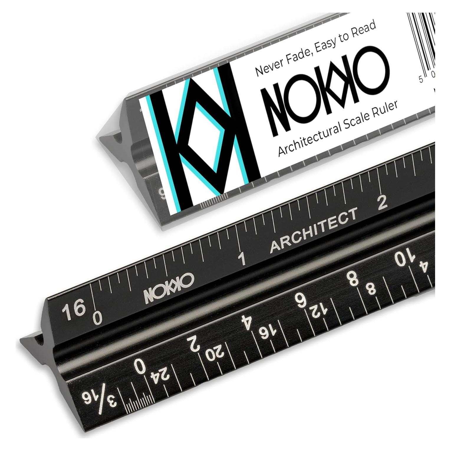 Regla Arquitectónica NOKKO 30.48 cm Aluminio Profesional