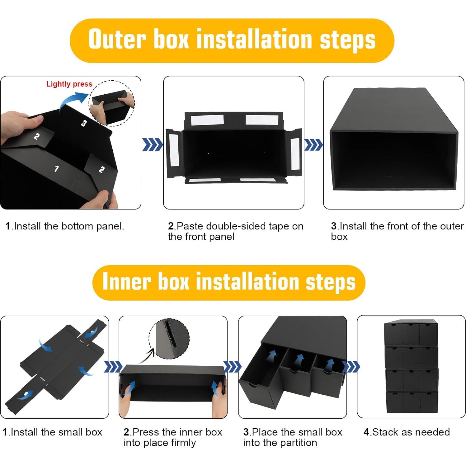 Caja de Almacenamiento de Cartas QLOUNI 12 Cajas 600 CT