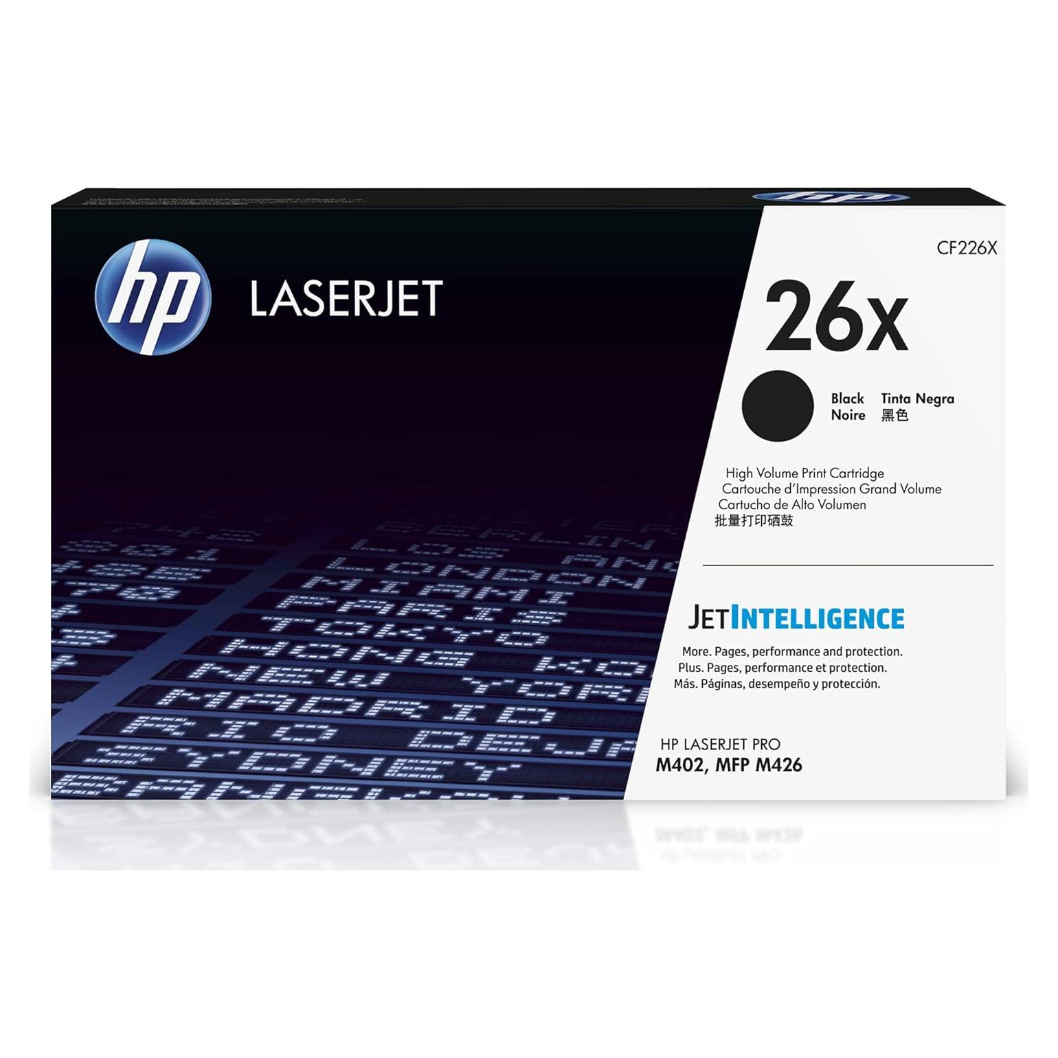 Cartucho de Tóner Negro HP 26X Alto Rendimiento CF226X