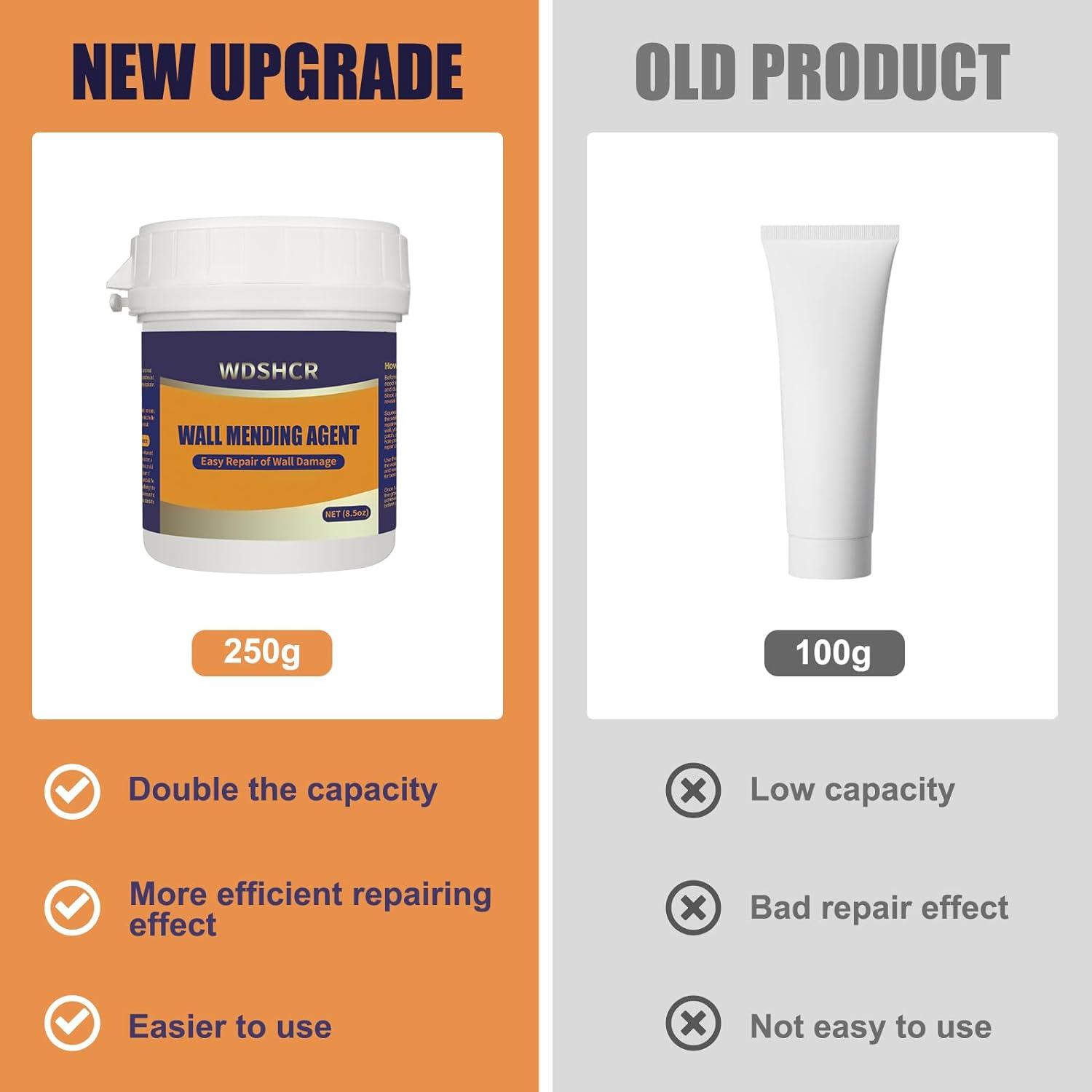 Kit de Reparación de Drywall WDSHCR 240ml Masilla y Parches