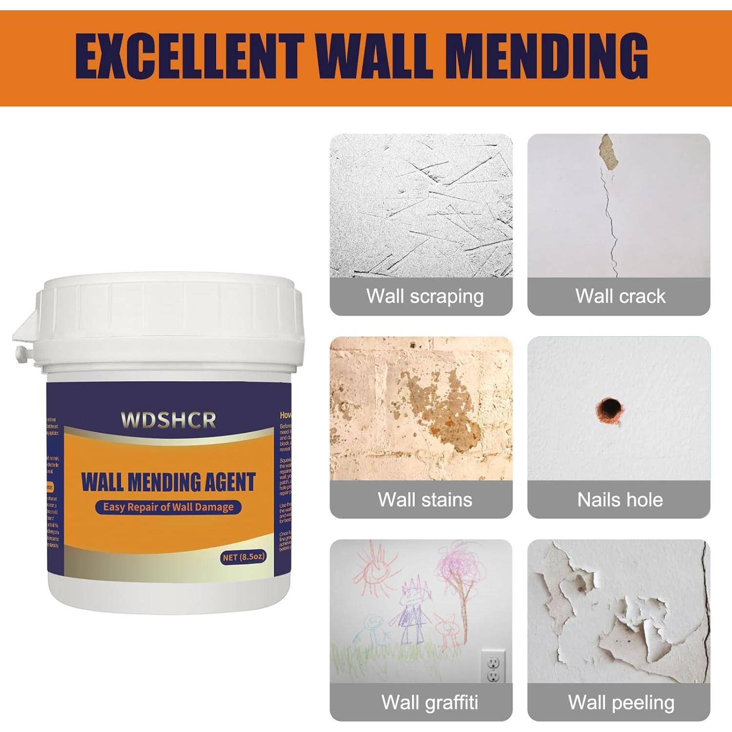 Kit de Reparación de Drywall WDSHCR 240ml Masilla y Parches