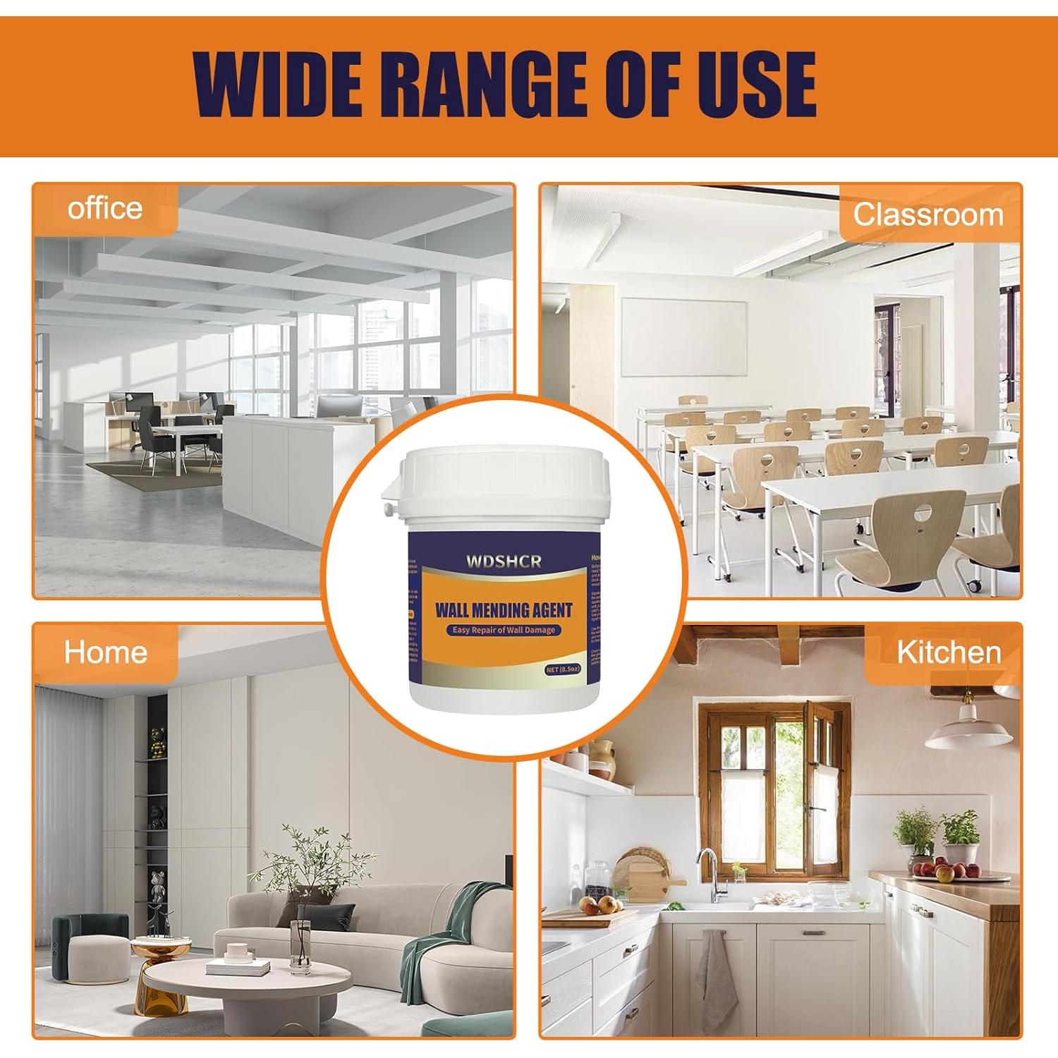 Kit de Reparación de Drywall WDSHCR 240ml Masilla y Parches