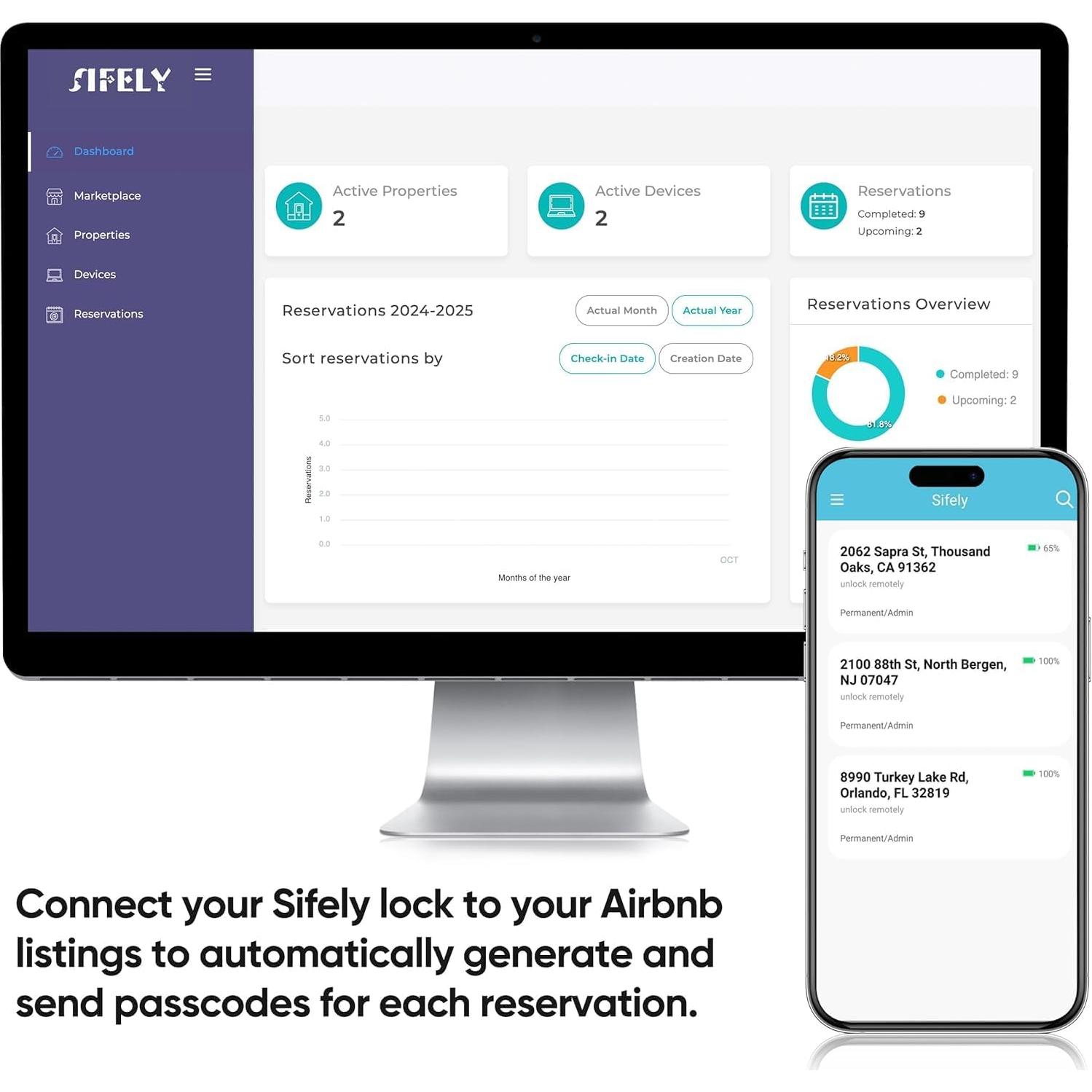 Cerradura Electrónica Sifely St con Teclado y Control Remoto