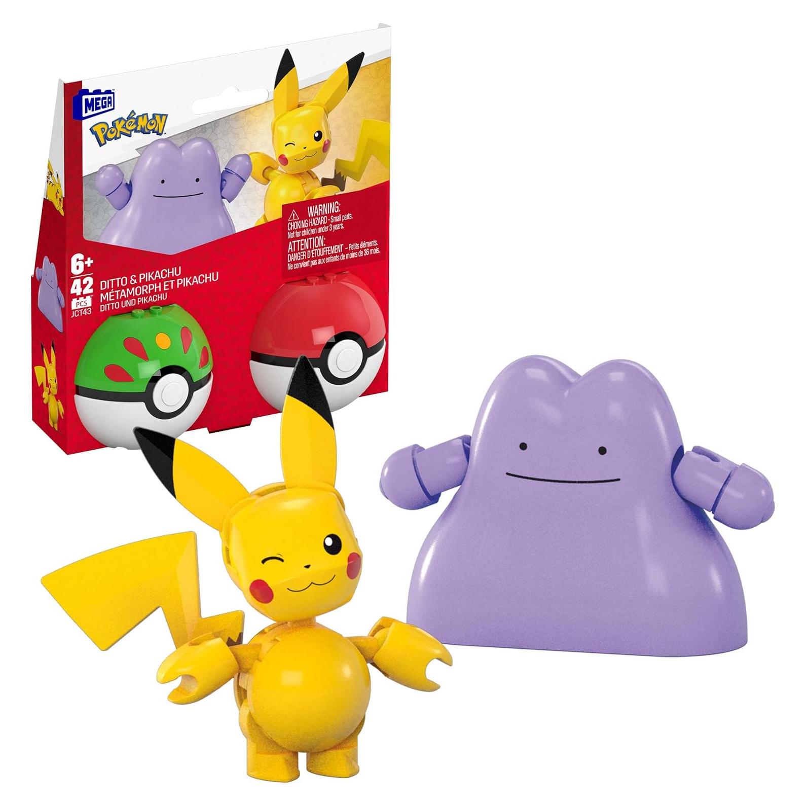 Juguete de Construcción MEGA Pokémon Pikachu y Ditto
