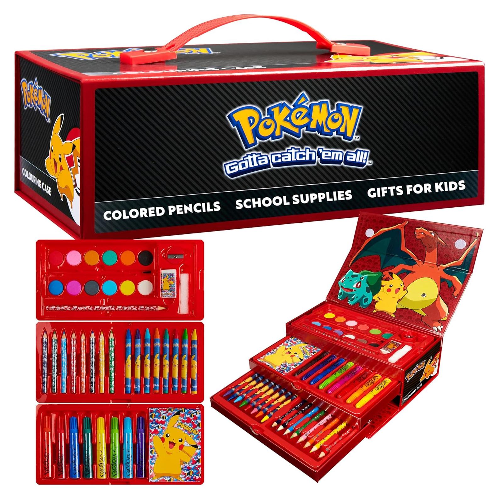 Set de Arte Pokemon 40 Piezas con Estuche de Viaje
