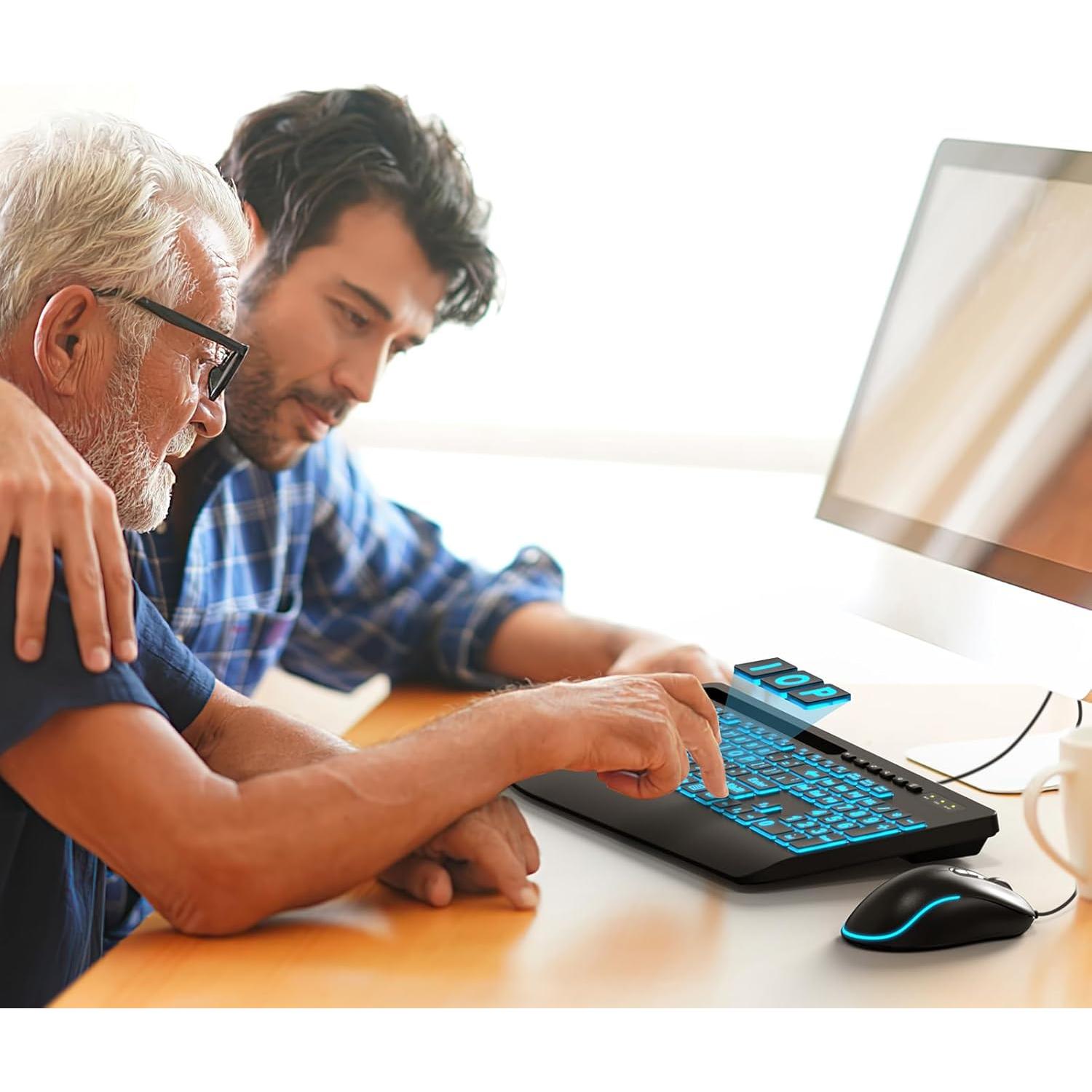 Teclado Retroiluminado SABLUTE H1 USB con Reposamuñecas Negro
