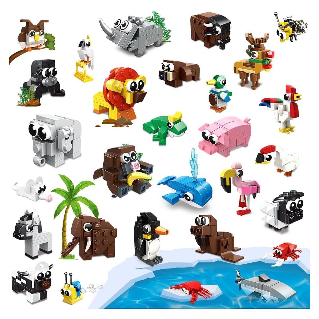 HOGOKIDS 30 Paquetes de Regalos de Bloques de Animales 867 Piezas