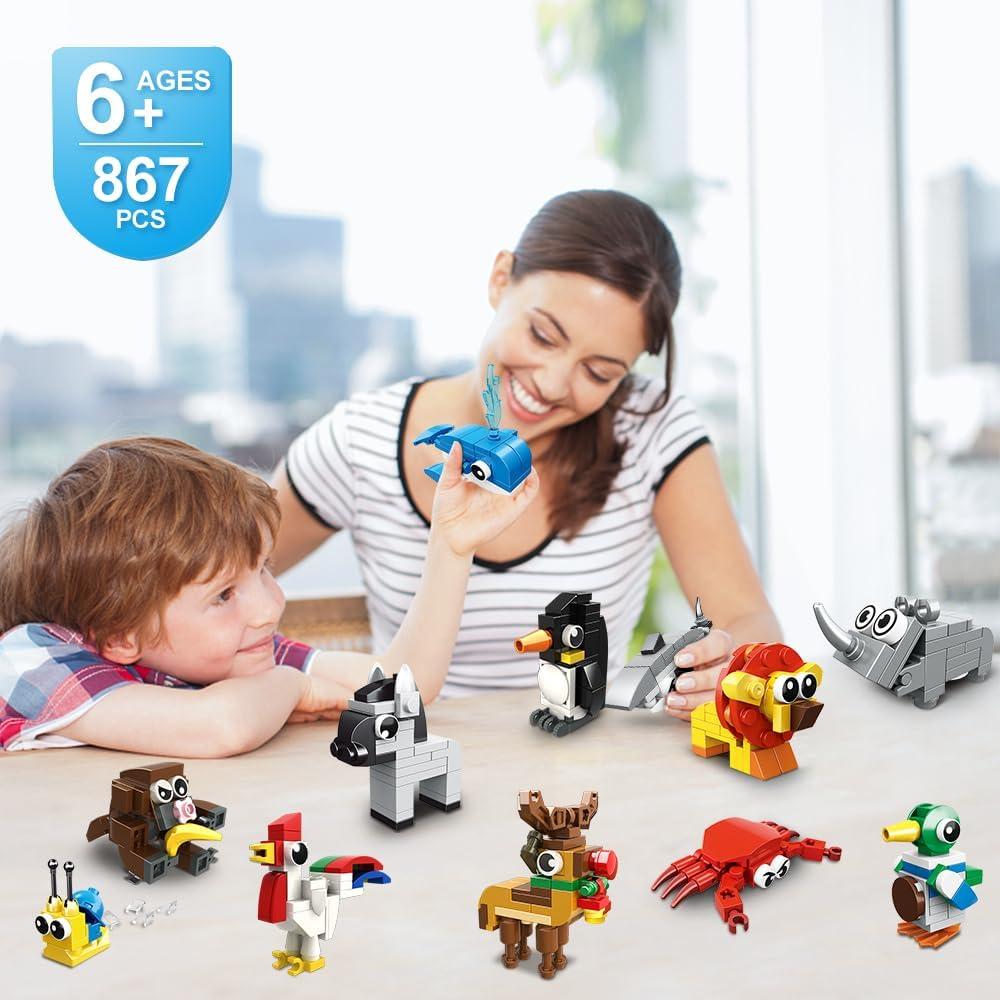 HOGOKIDS 30 Paquetes de Regalos de Bloques de Animales 867 Piezas