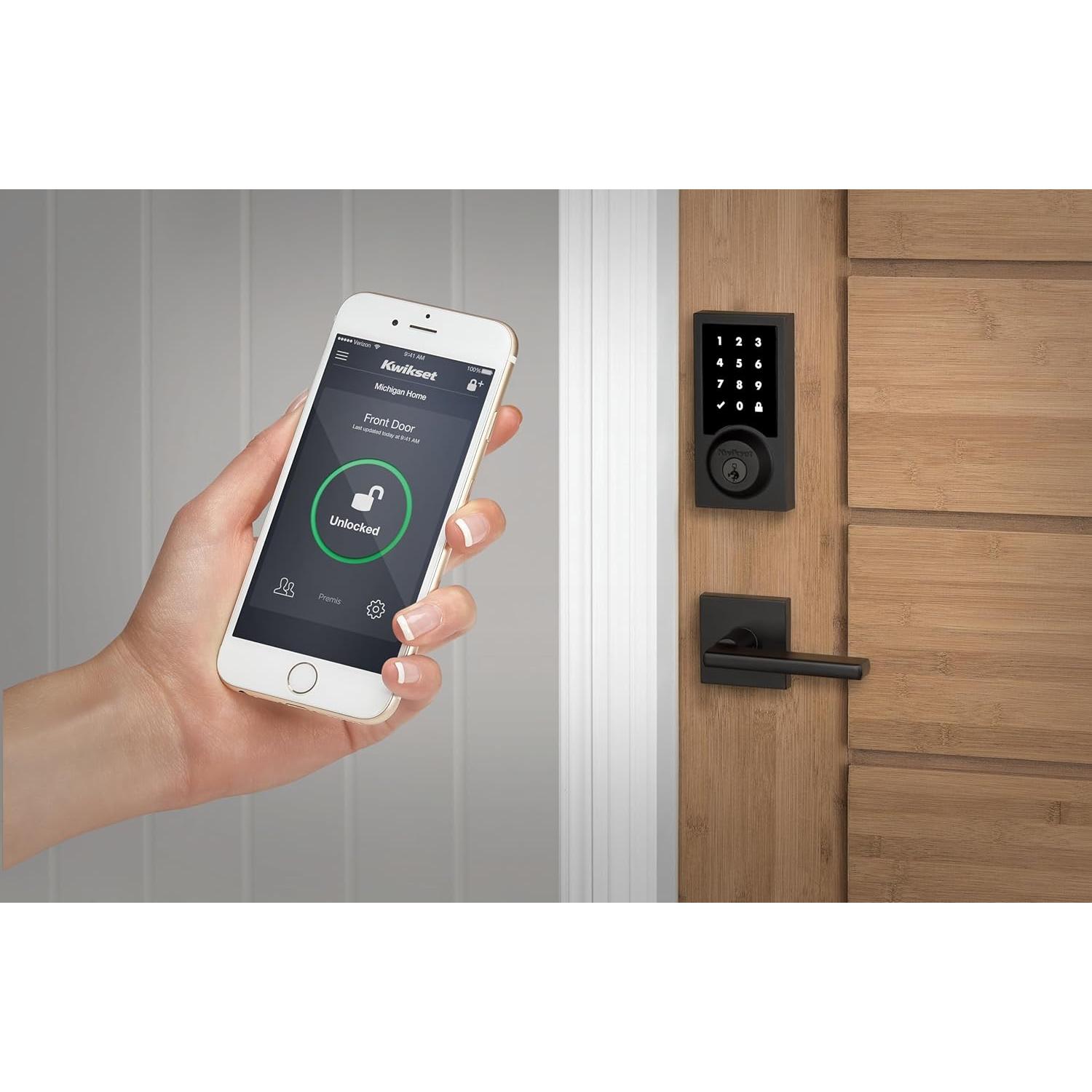Cerradura Inteligente Kwikset SmartCode 916 Z-Wave Negra Mate