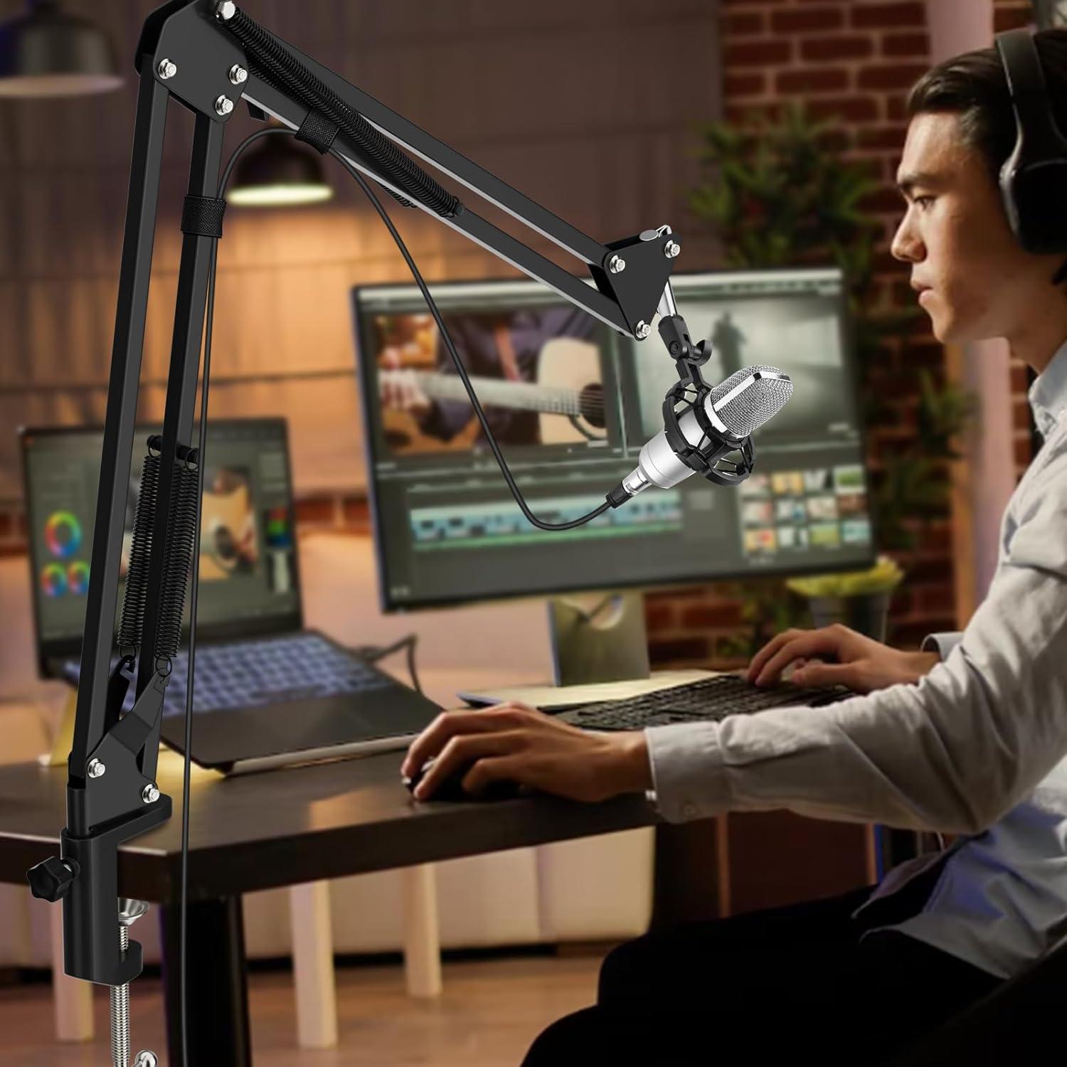 Soporte de Micrófono K KASONIC Ajustable Negro 0.54kg