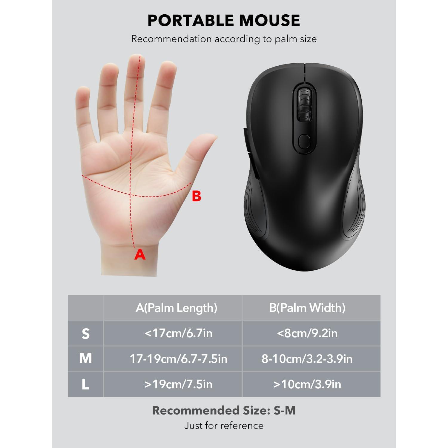 Mouse Inalámbrico Ergonómico Trueque USB 2.4GHz 6 Botones