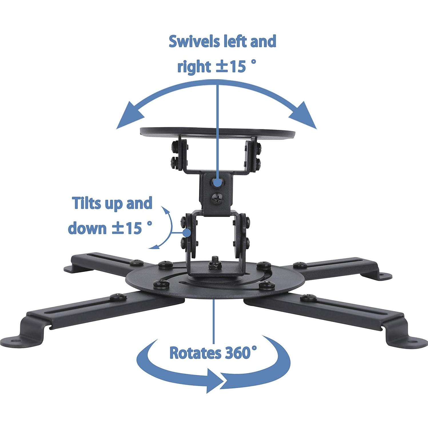 Soporte de Techo DYNAVISTA para Proyector Ajustable Negro