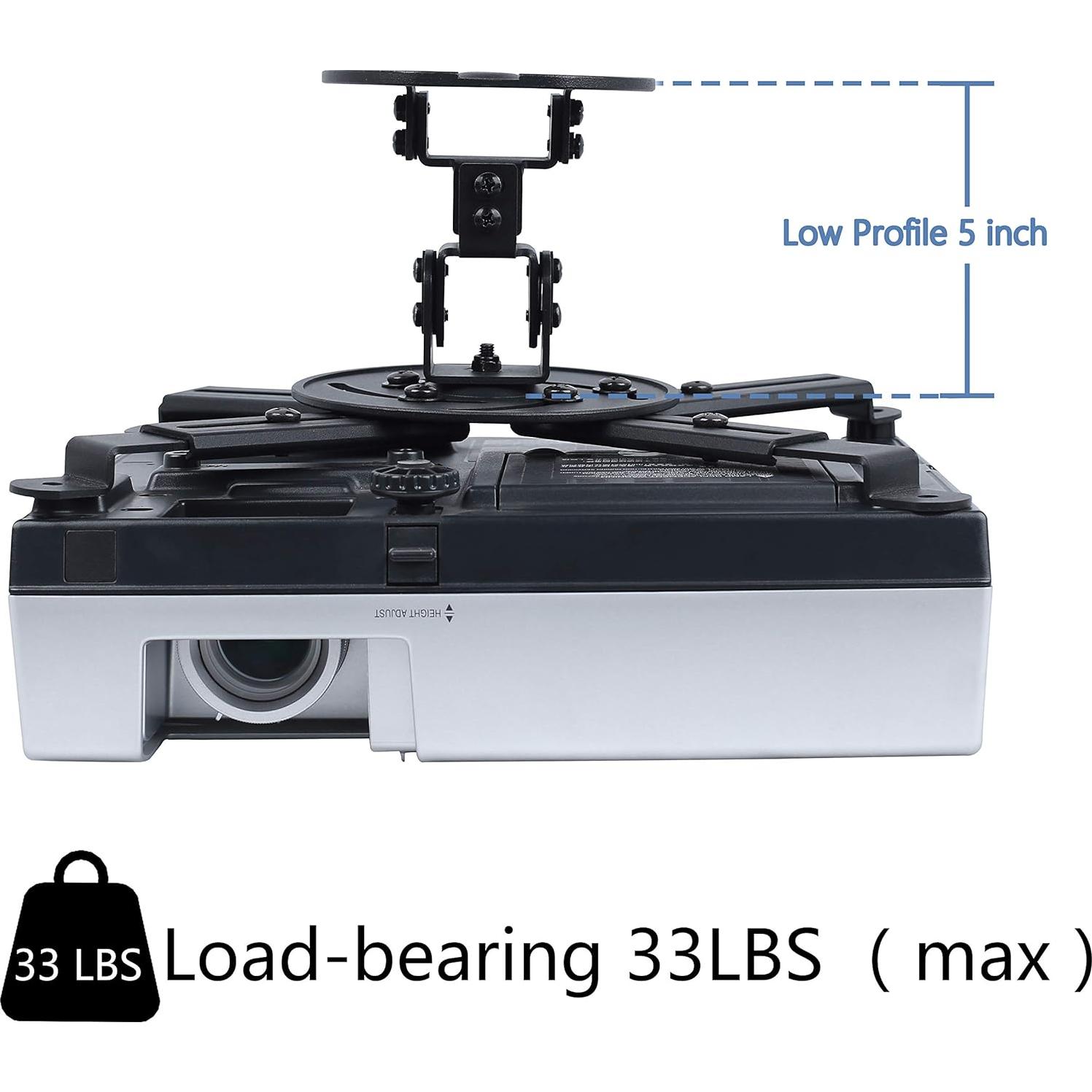 Soporte de Techo DYNAVISTA para Proyector Ajustable Negro