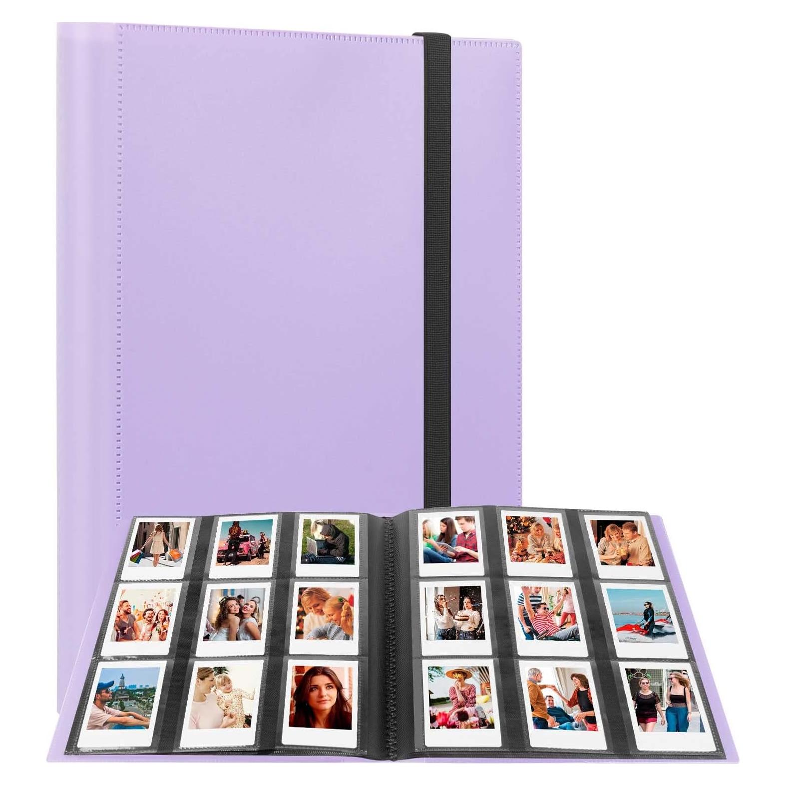 Álbum de fotos Rekeen 432 bolsillos para Instax Mini púrpura