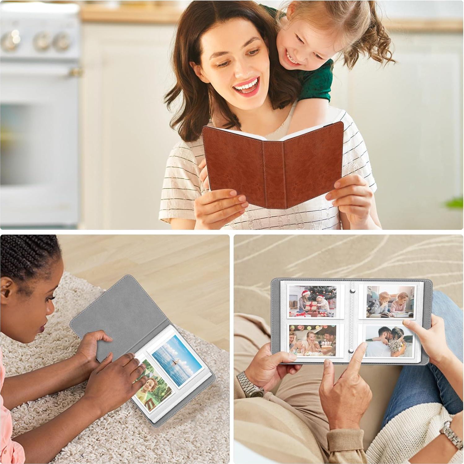 Álbum de Fotos Fintie Instax Mini 104 Bolsillos Marrón