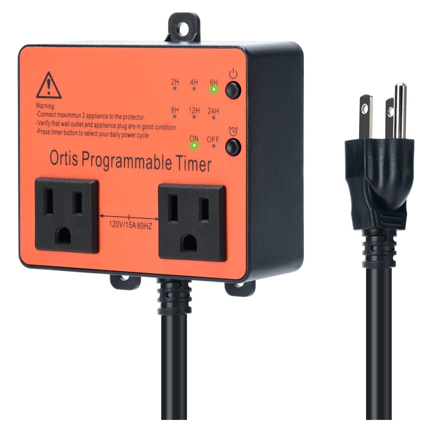 Temporizador Inteligente Ortis para Piscinas y Bombas - Naranja