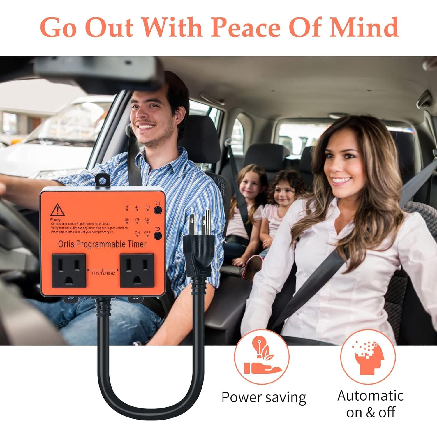 Temporizador Inteligente Ortis para Piscinas y Bombas - Naranja