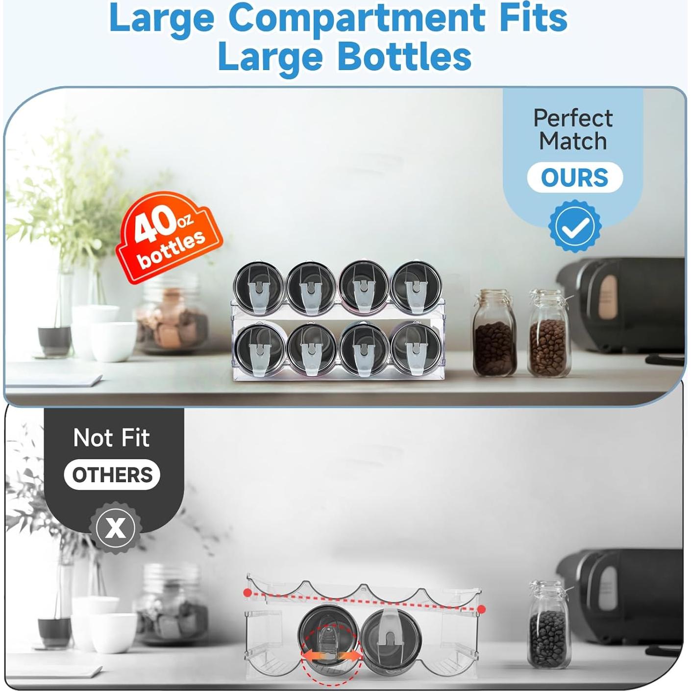 Organizador de Botellas de Agua Amaoot 8 Botellas Apilable