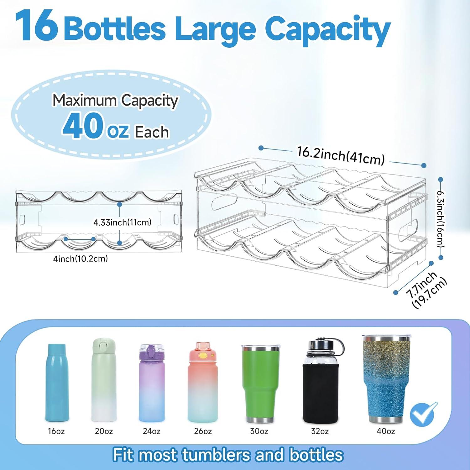 Organizador de Botellas de Agua Amaoot 8 Botellas Apilable