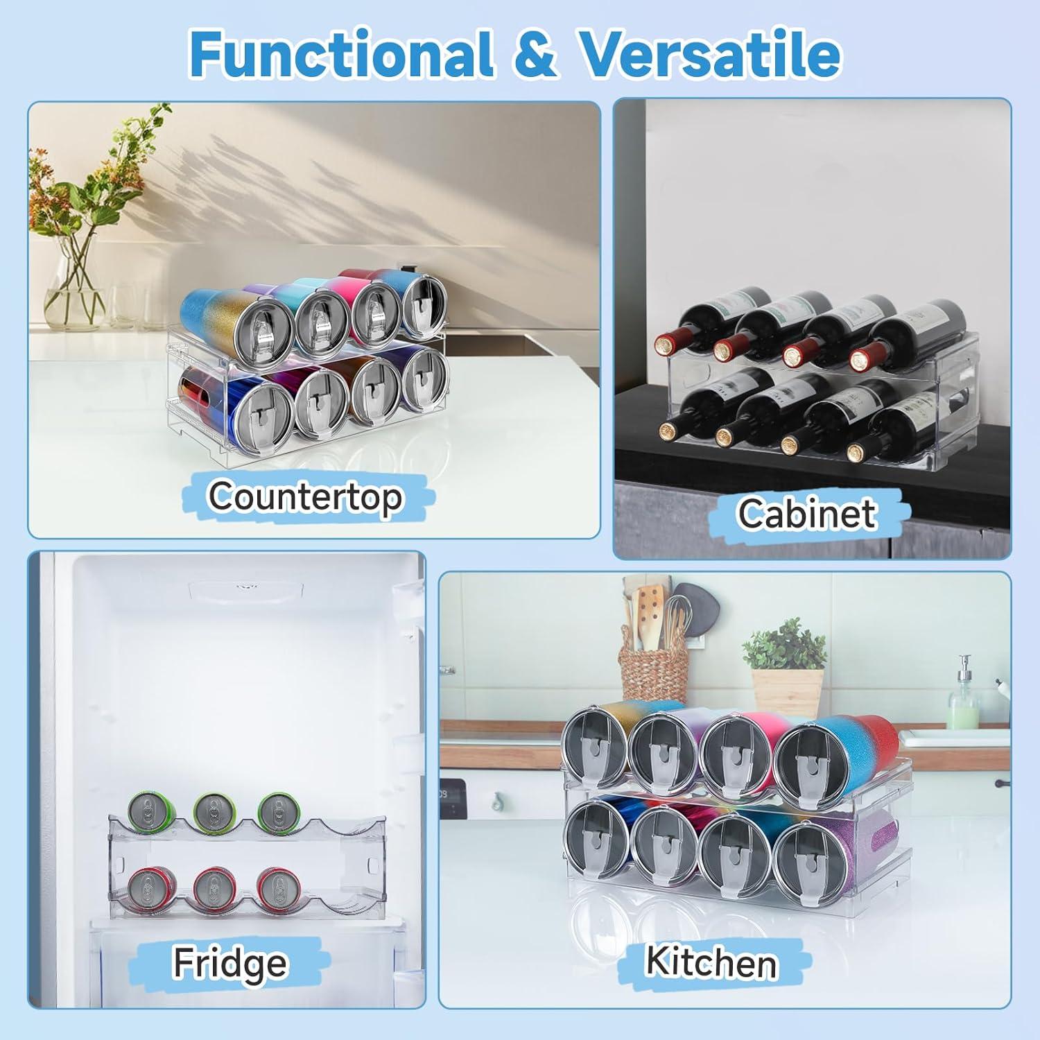 Organizador de Botellas de Agua Amaoot 8 Botellas Apilable