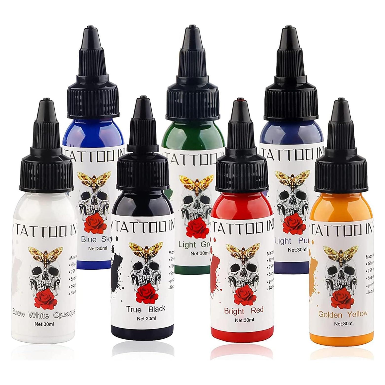 Set de Tintas para Tatuajes Tuffking 7 Colores 30ml