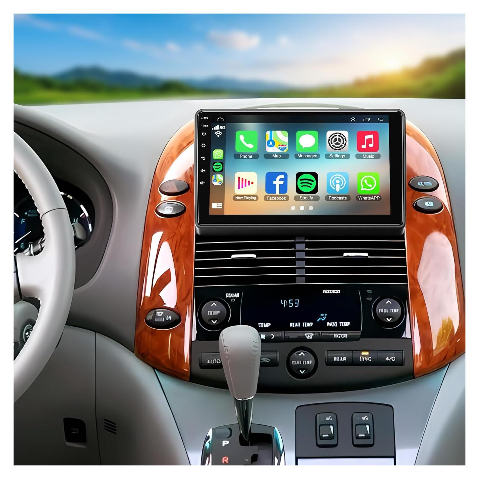 Estéreo de Coche Android 13 Inexaccessories 9" para Toyota Sienna 2004-2010