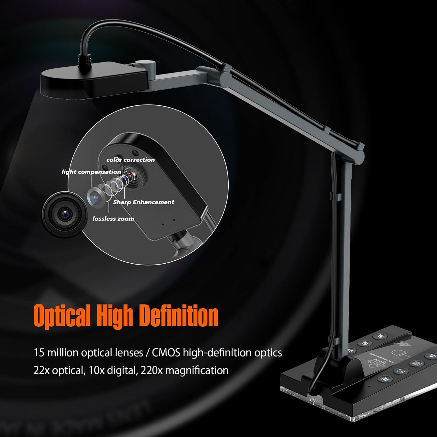 Cámara de Documentos TreasLin 15MP HDMI USB-C para Clases