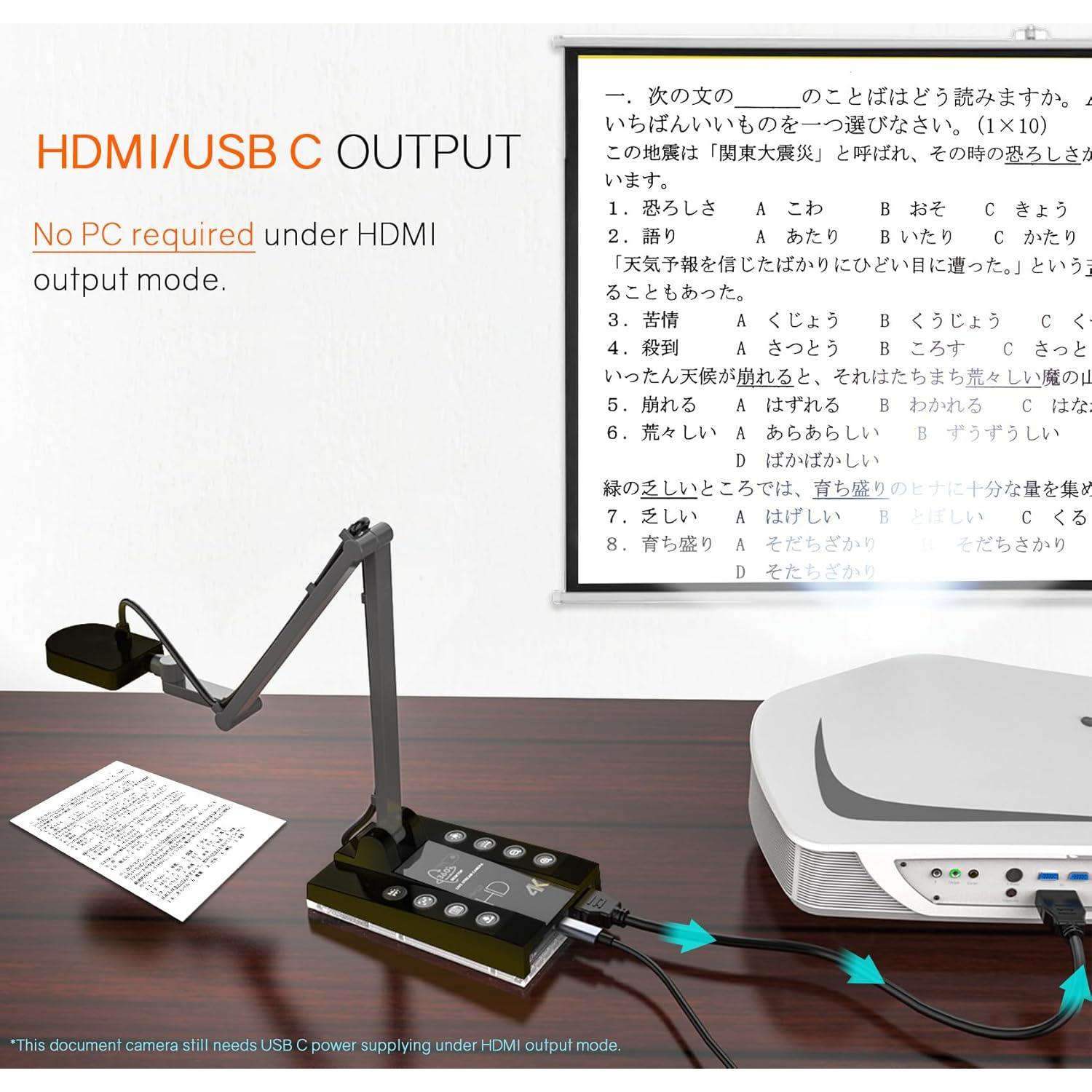 Cámara de Documentos TreasLin 15MP HDMI USB-C para Clases