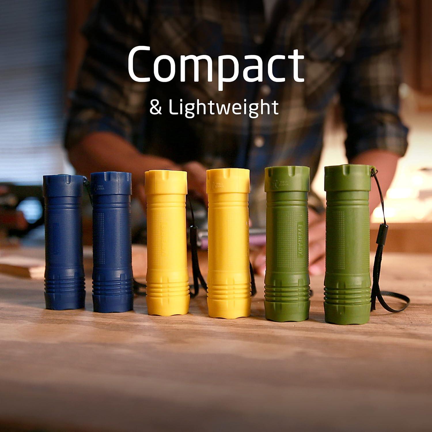 Paquete de 6 Linternas LED Eveready, Brillantes y Compactas