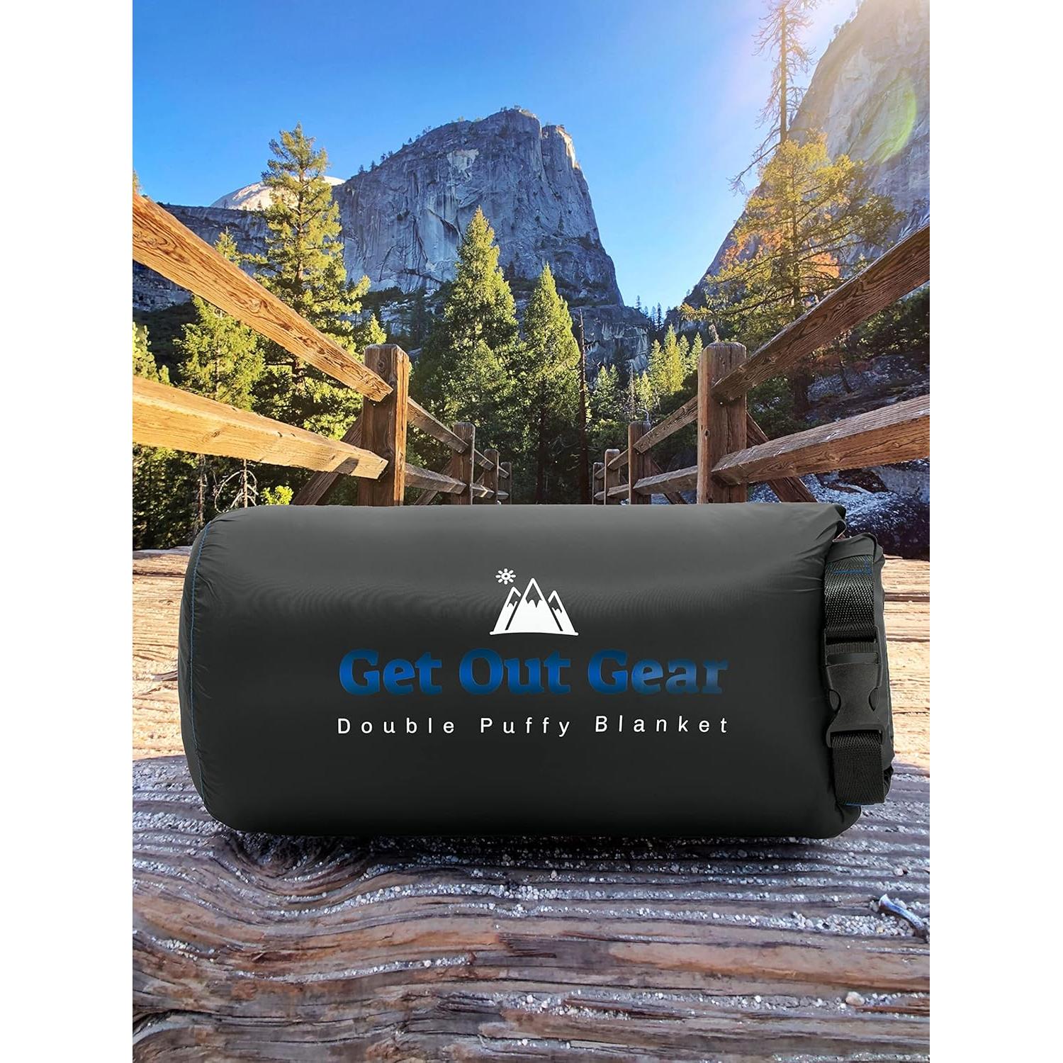 Manta de Camping Doble Puffy Get Out Gear - Ligera y Cálida