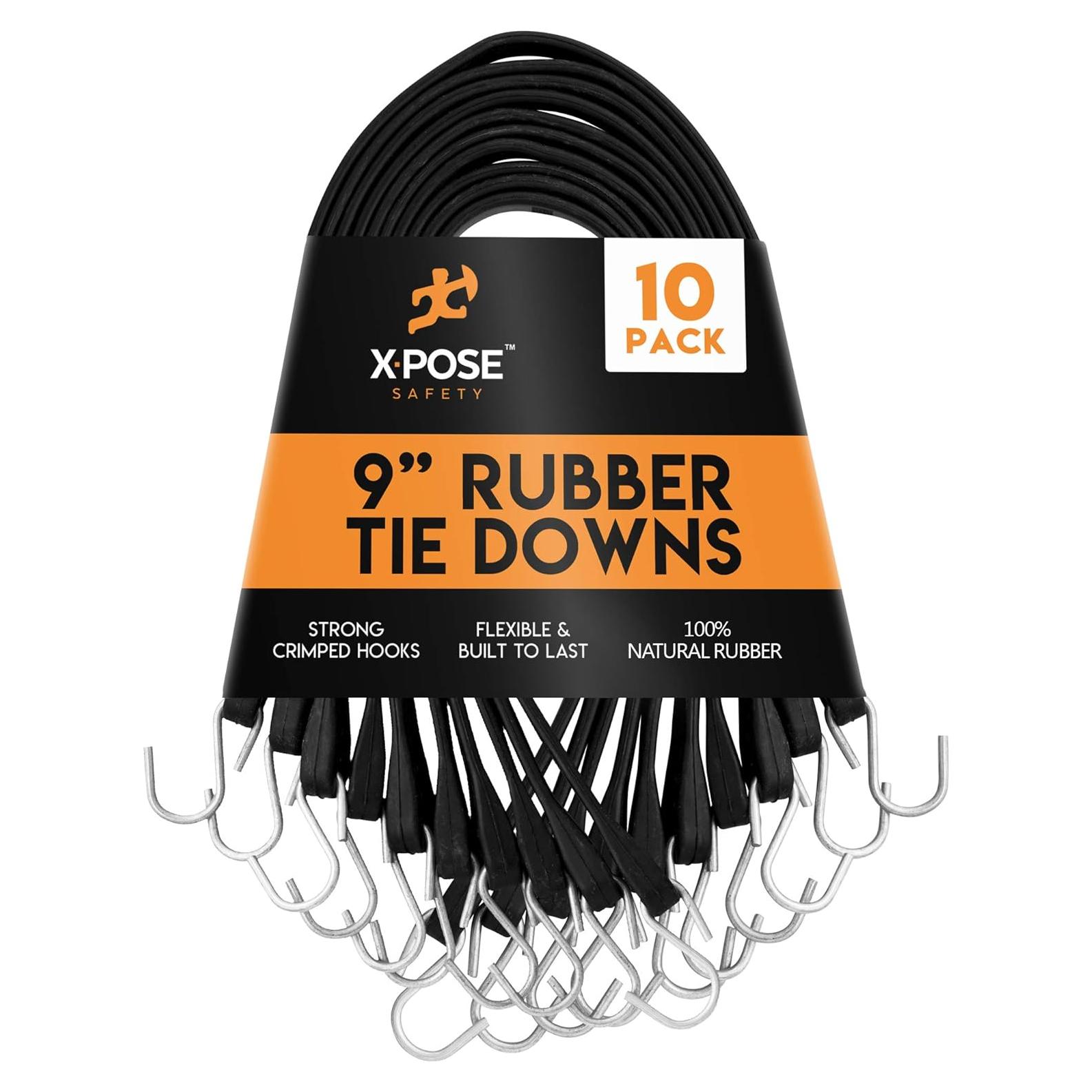 Cuerdas Bungee de Goma Xpose Safety 9" 10 Unidades Alta Resistencia