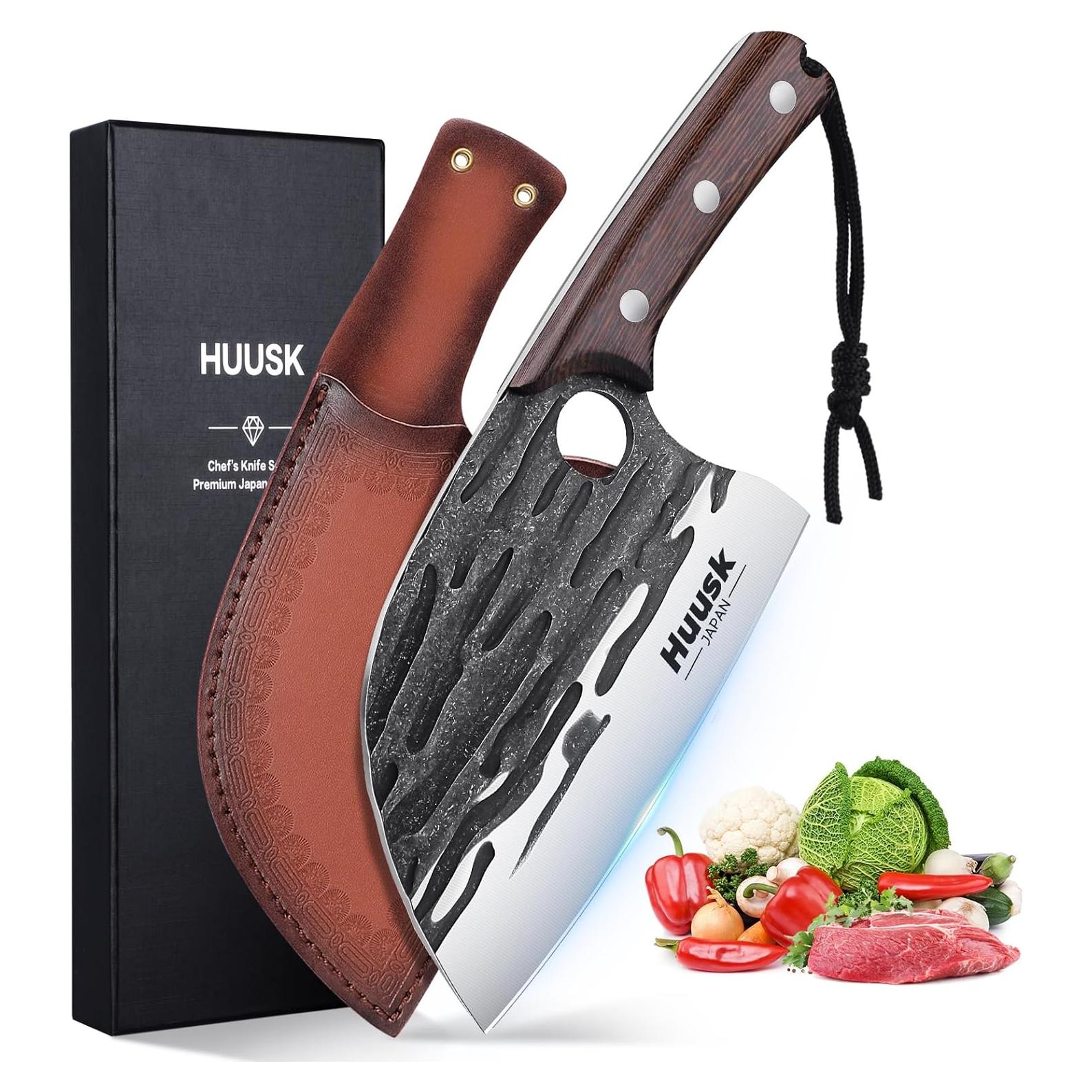 Cuchillo de Chef Huusk Forjado 16.5 cm Mango de Roble