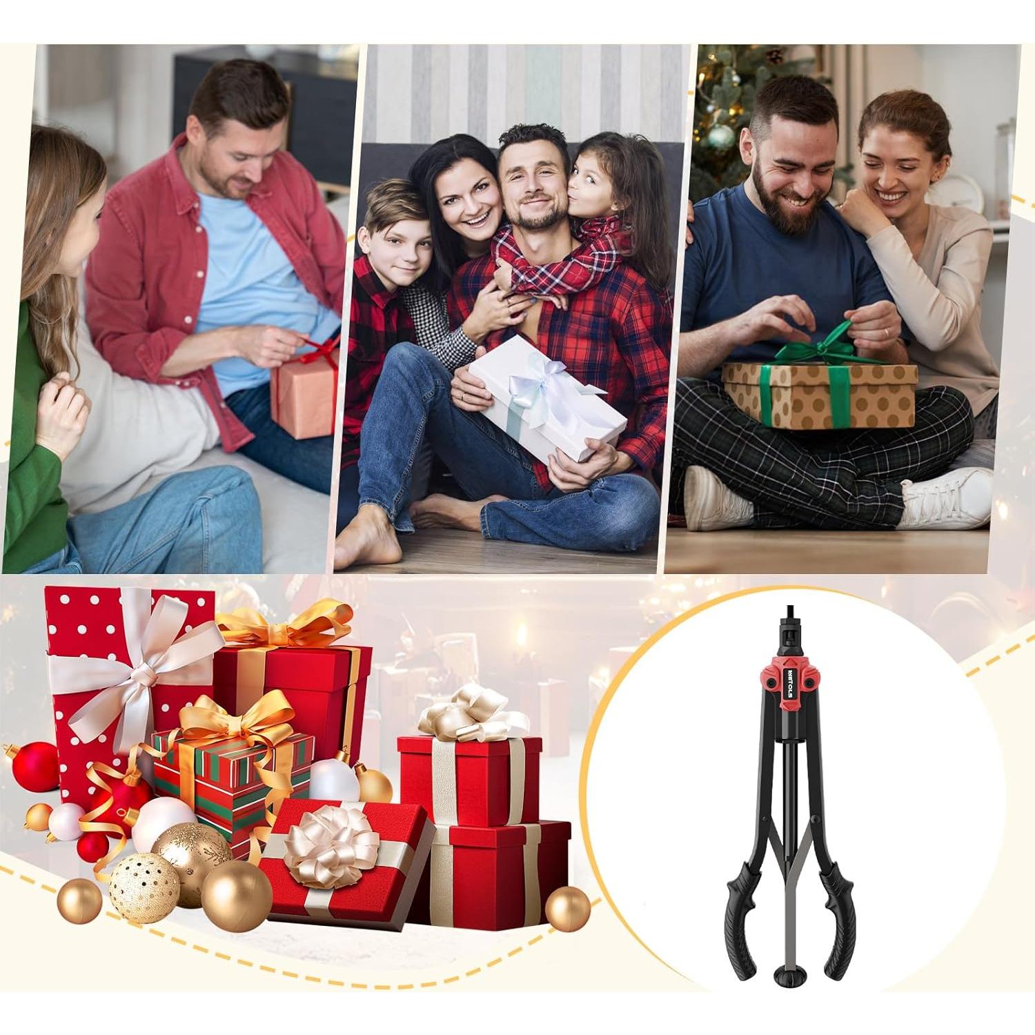 Herramienta de Tuerca Remachada WETOLS 17" con 11 Mandriles