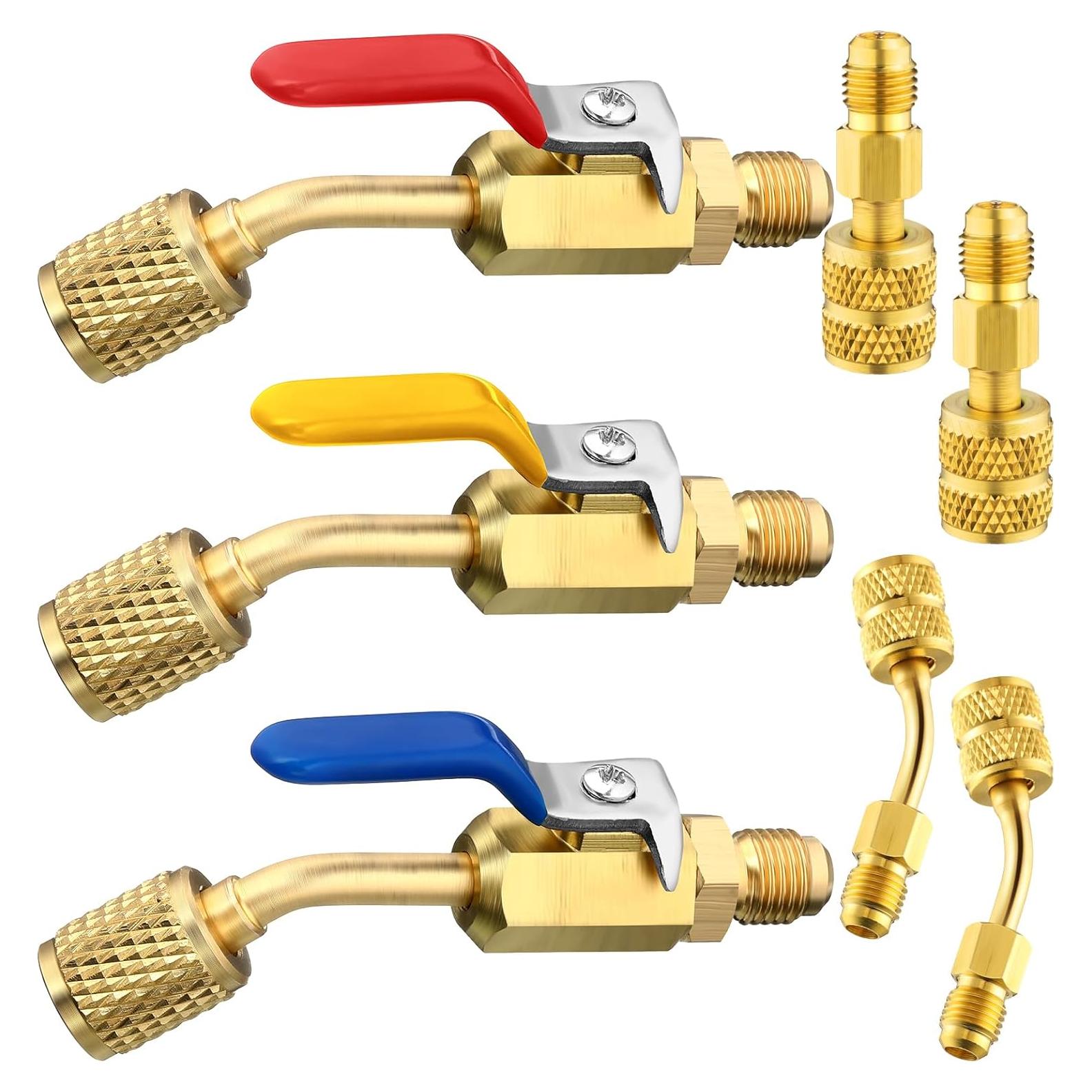 Mudder Válvula de Bola Compacta 7 Piezas para Refrigerante HVAC