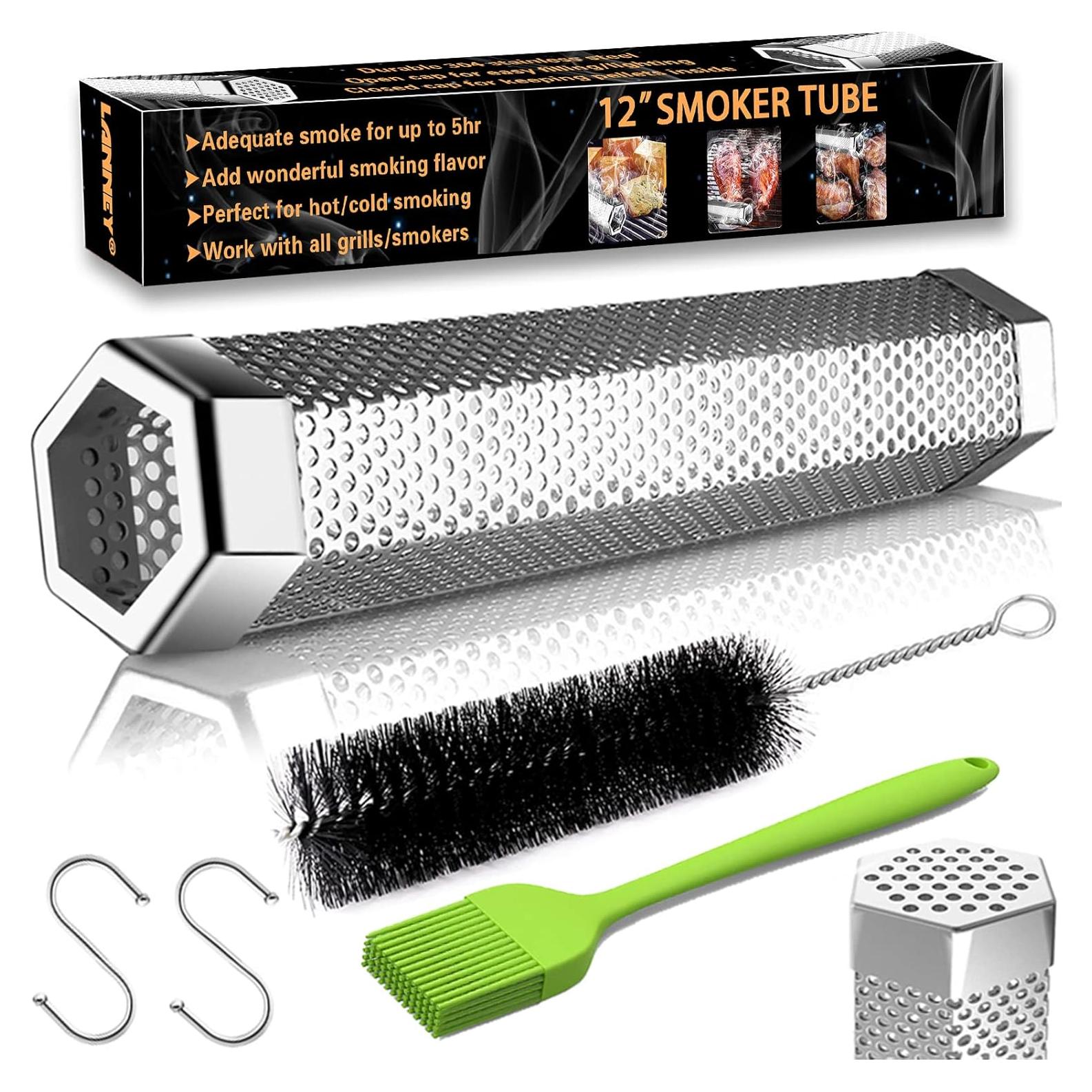 Tubo Ahumador de Pellet LANNEY 30.5 cm Acero Inoxidable