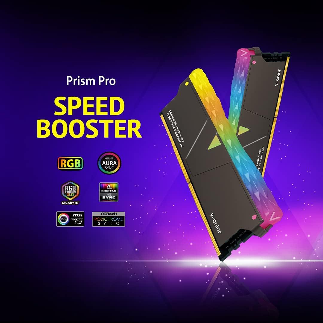 Memoria RAM V-Color Prism Pro 16GB (8GBx2) DDR4 3200MHz RGB