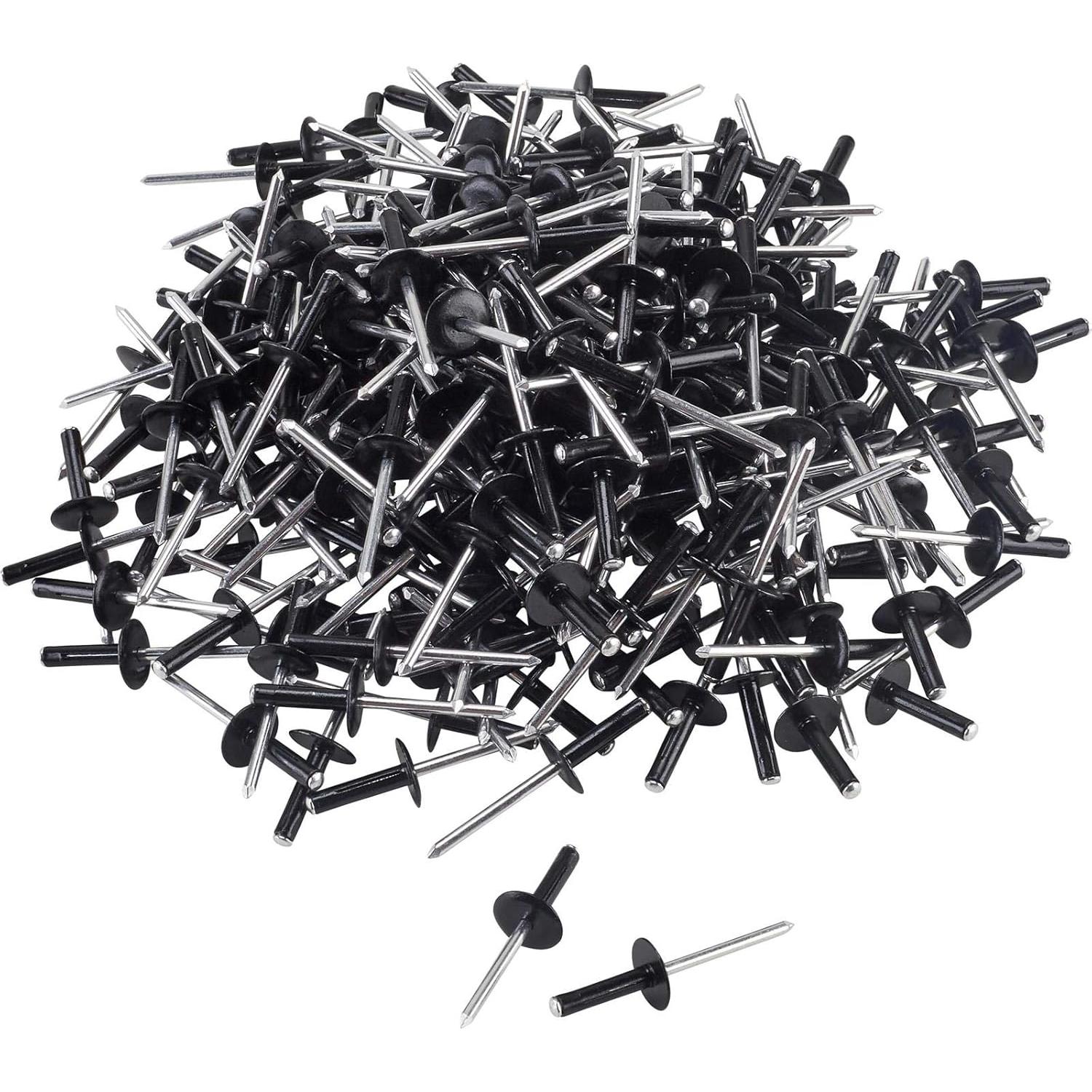 Remaches de Cabeza Explosiva Negra Speedway Motors 250 Pzas