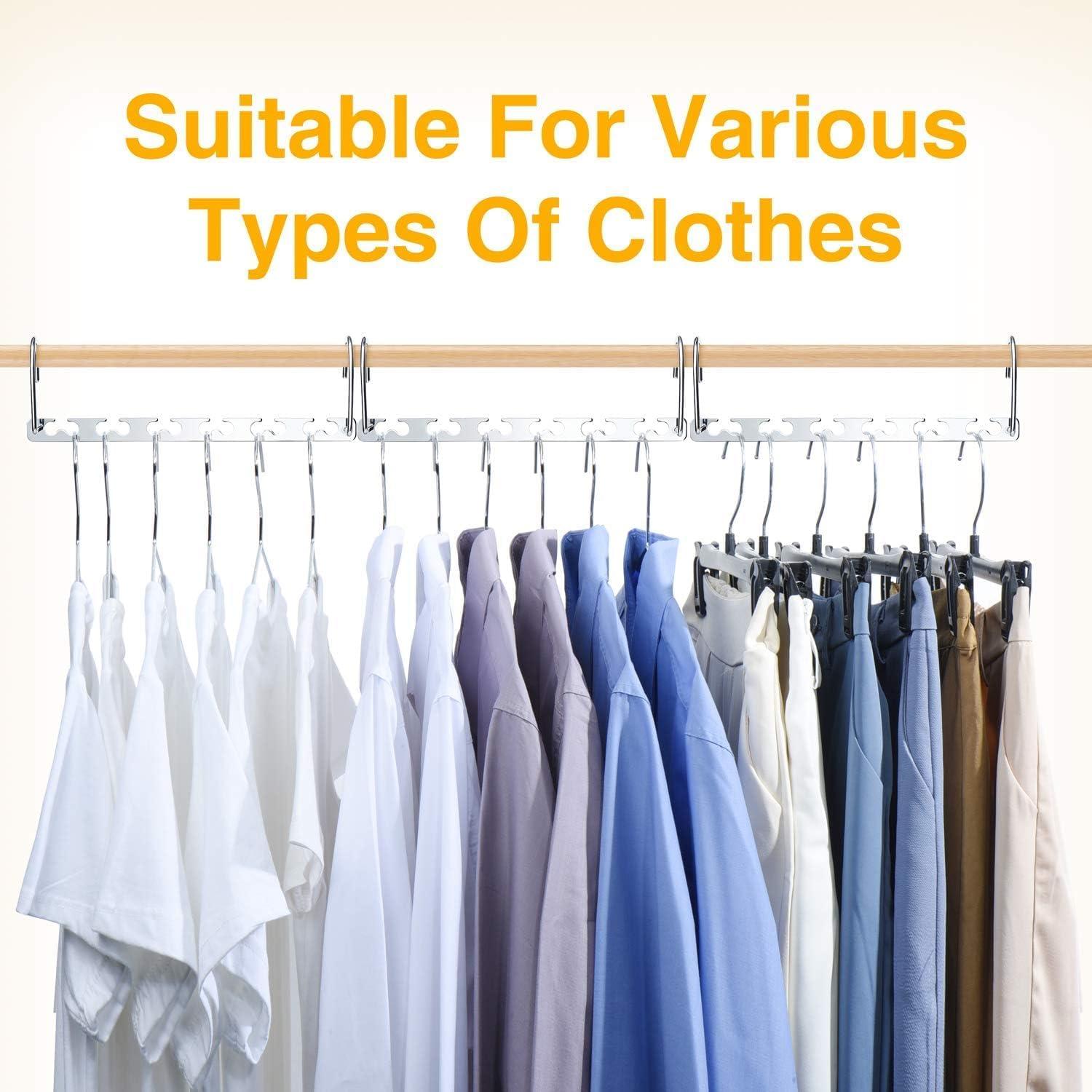 Perchas Ahorradoras de Espacio HOUSE DAY - 4 Paquete Metal 13.6 kg