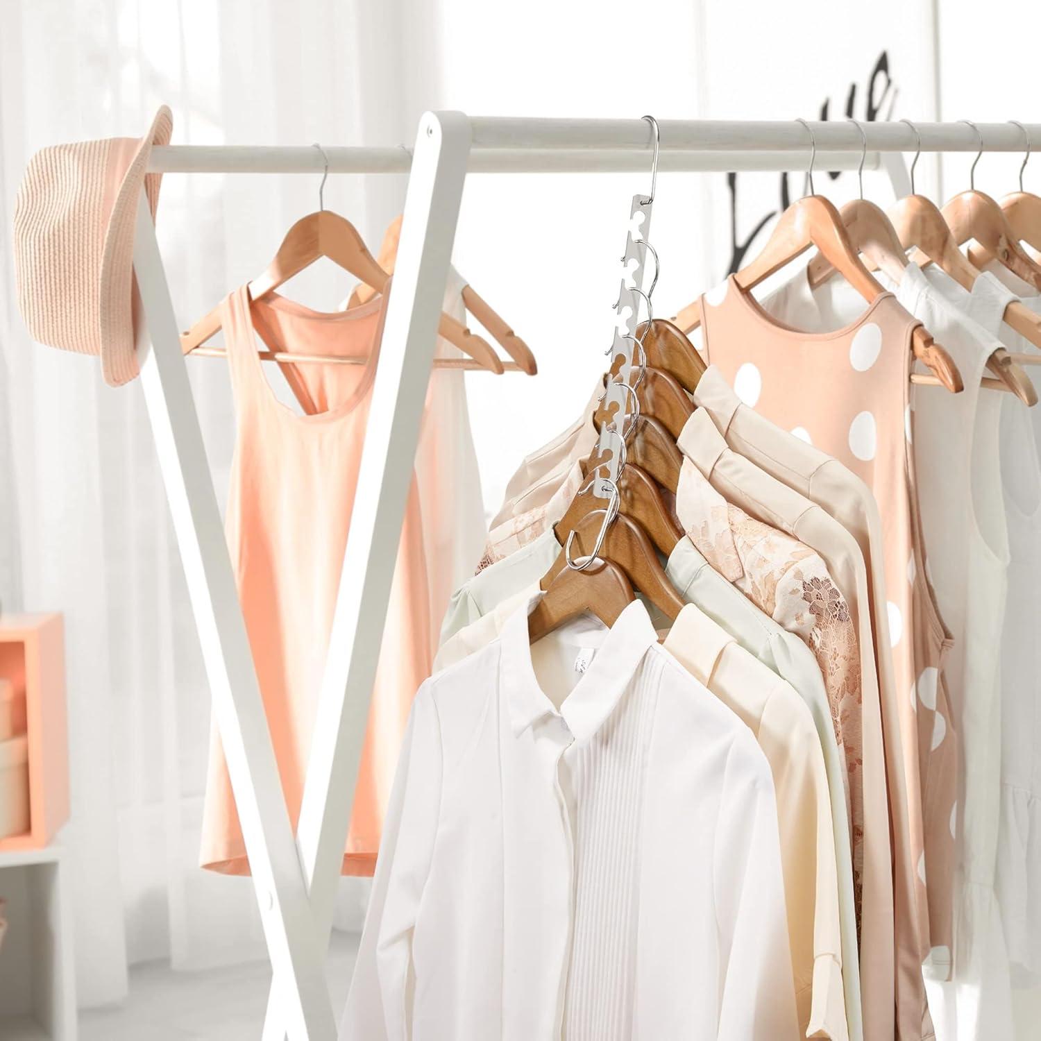 Perchas Ahorradoras de Espacio HOUSE DAY - 4 Paquete Metal 13.6 kg