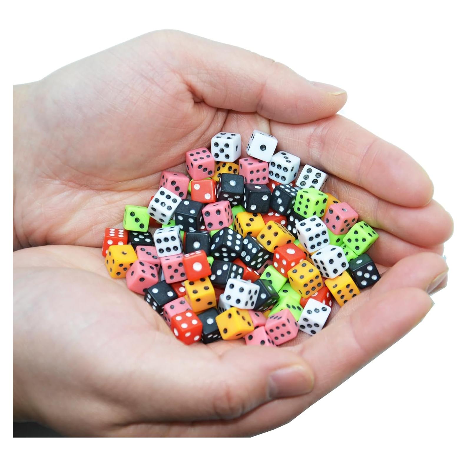 Dados D6 Mini SmartDealsPro 100 Piezas 8mm Asortidos